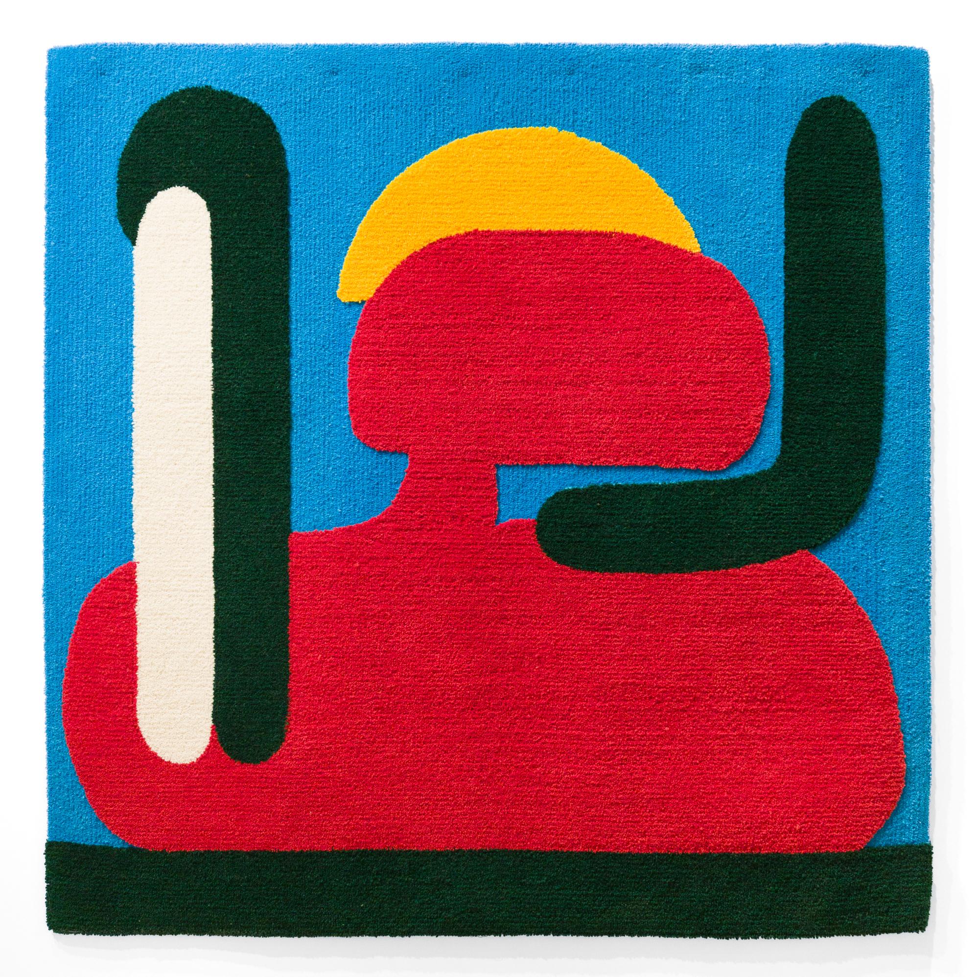 Tuft the World Abstract Sculpture - "DALL·E 2023-05-29 21.08.13" Whimsical Abstract Wool Rug/Tapestry