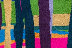 "JxDALL·E 2023 13.19.17 (Muddy Creek)" Abstract, saturated landscape tapestry