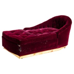 Tufted Chaise Lounge for Reupholstery