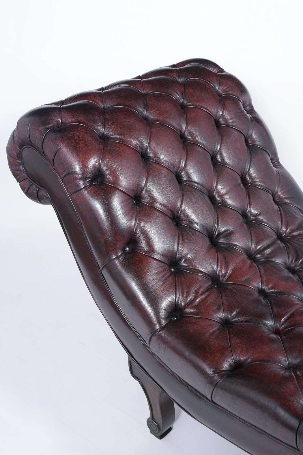 American Vintage Tufted Chaise Lounge