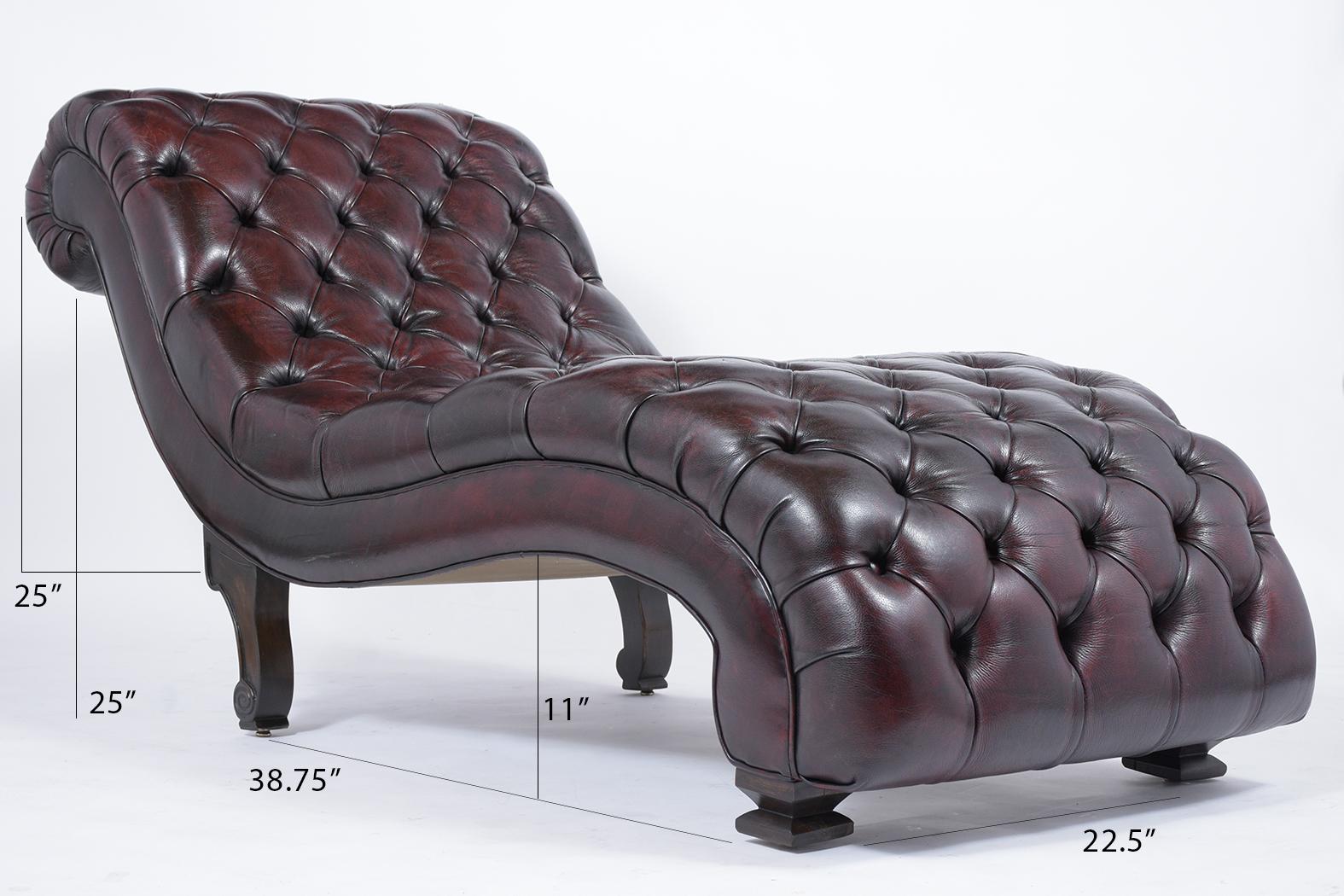 Chesterfield Vintage Tufted Chaise Lounge
