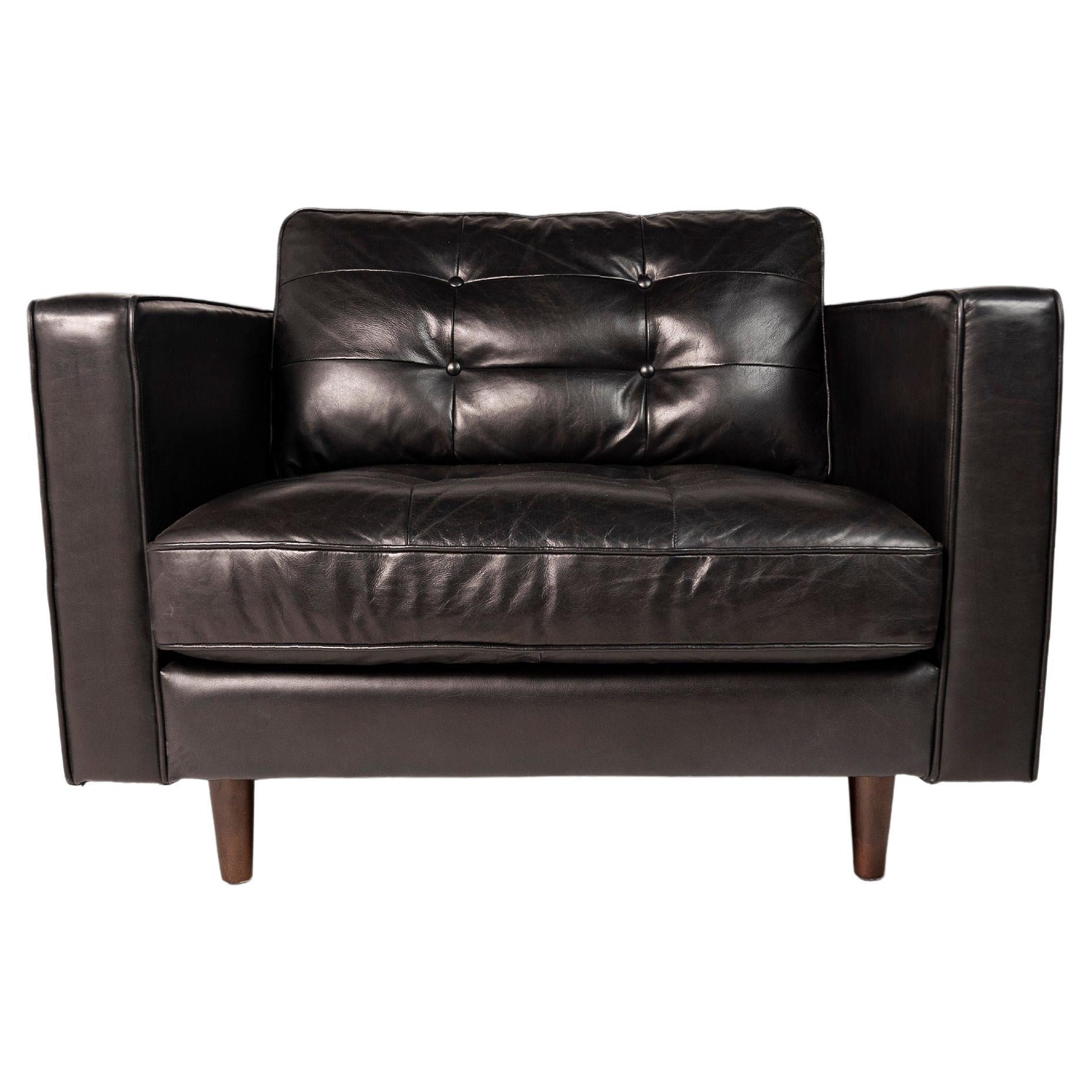 Tufted Club Chair in the Manner of Walter Knoll for Brayton International