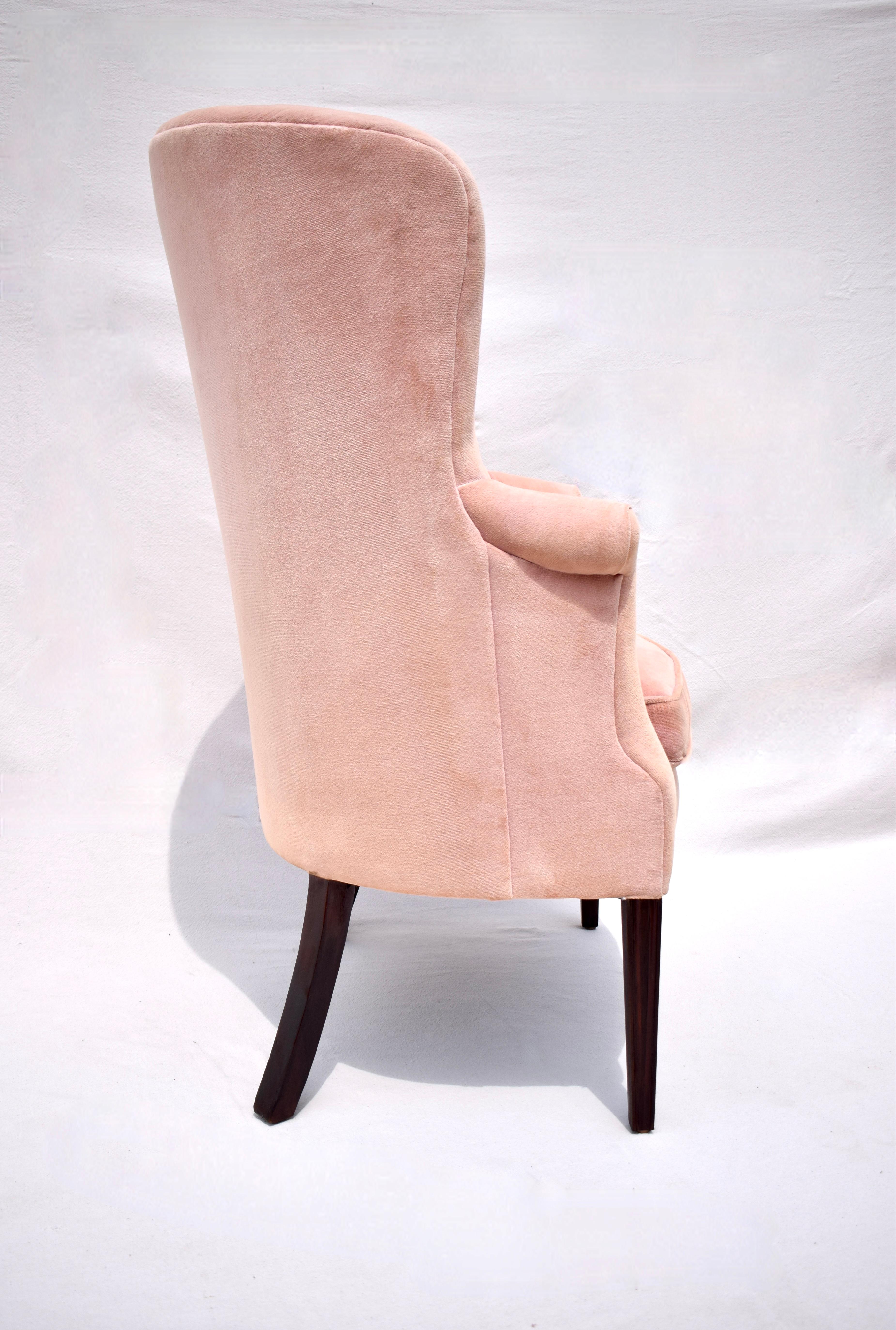 wingback chair pink