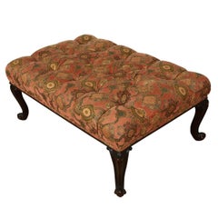Tufted George III Mahogany Ottoman