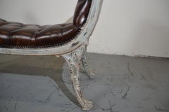 Tufted Leather Bench