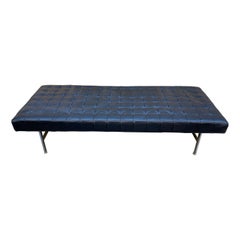 Tufted Leather Bench