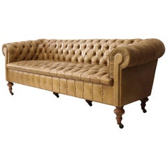 Tufted Leather Chesterfield Sofa