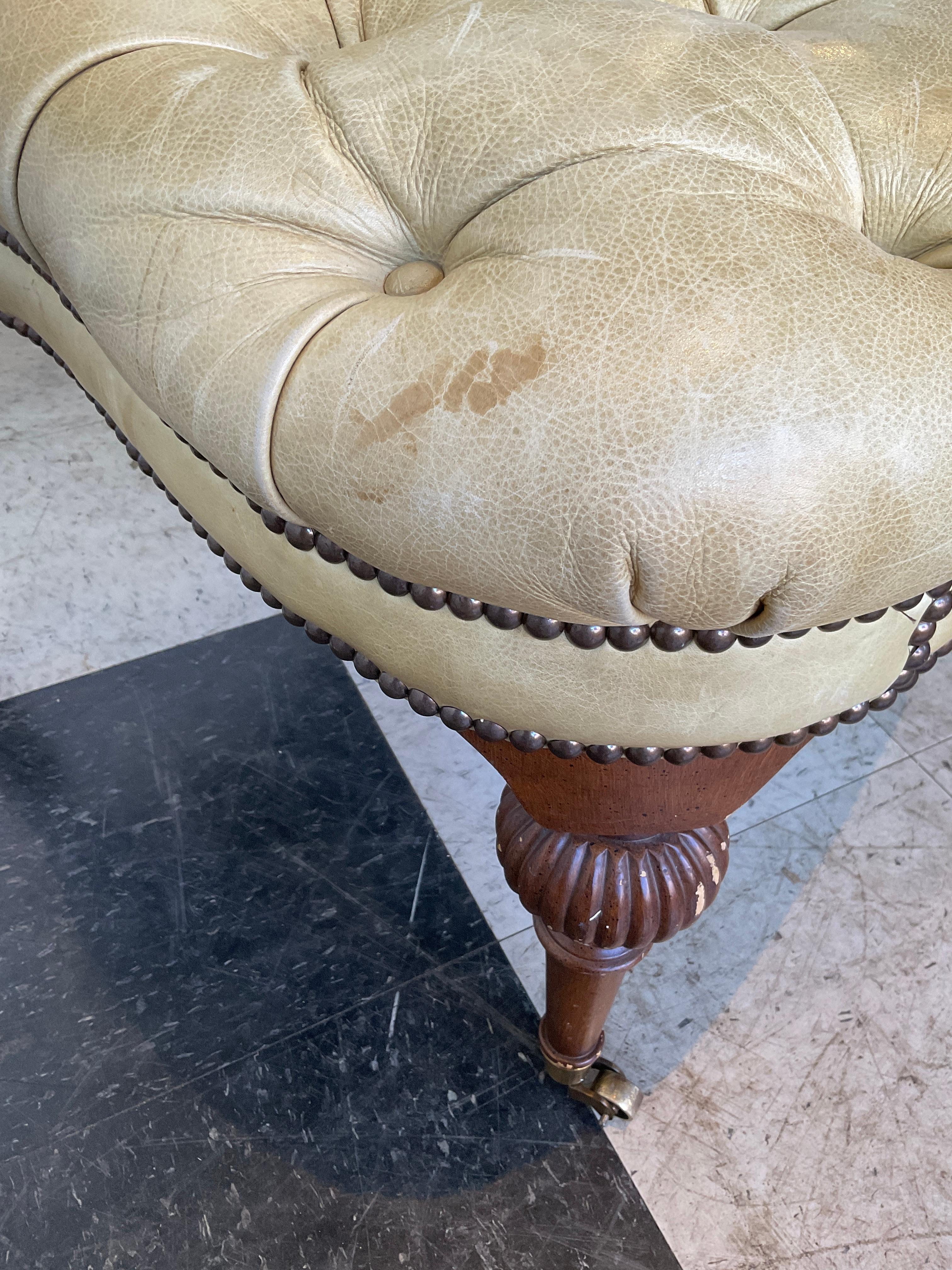 Tufted Leather Cockfighting Chair 5