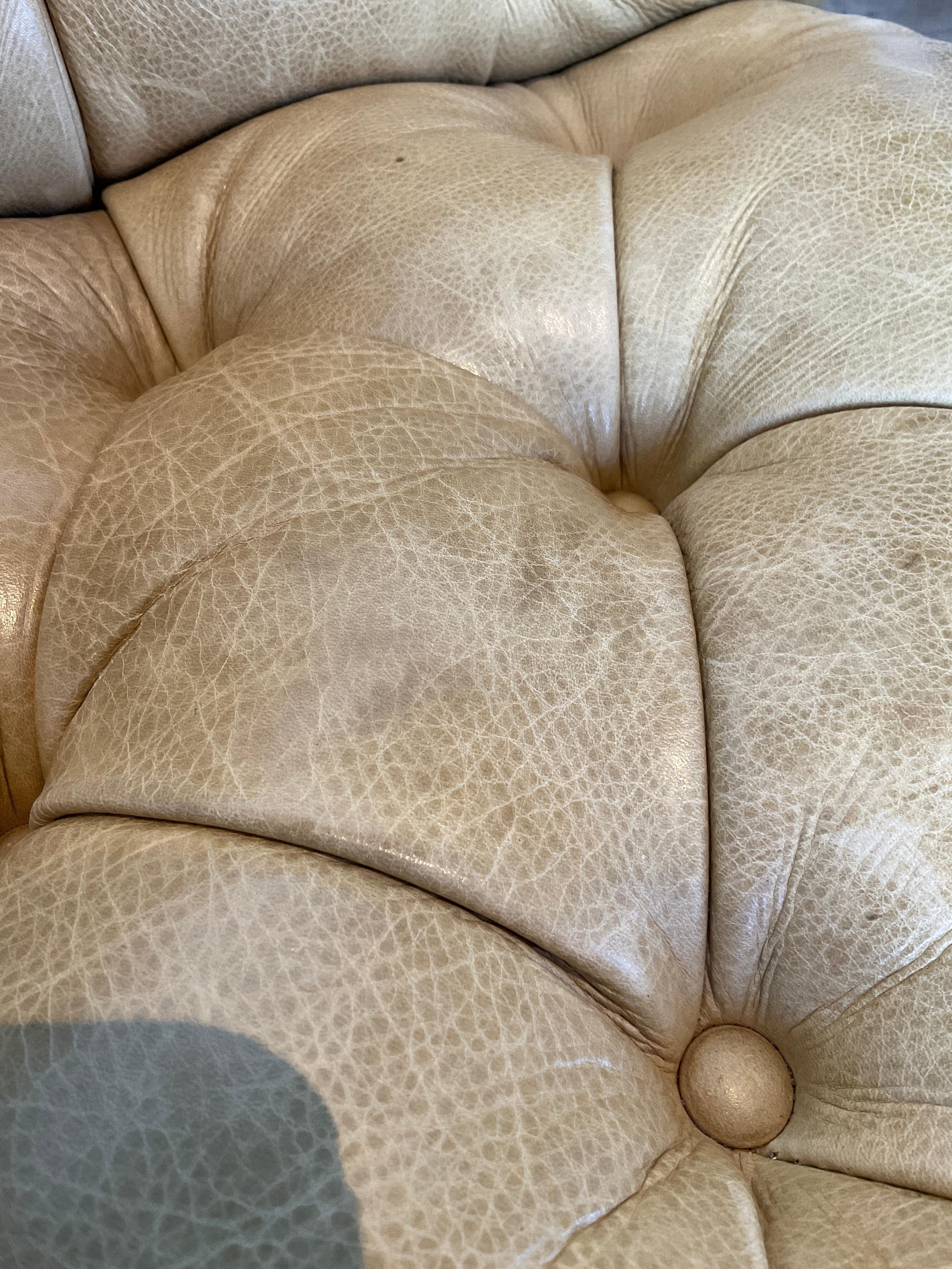 Tufted Leather Cockfighting Chair 6