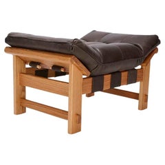 Tufted Leather Ojai Ottoman by Lawson-Fenning