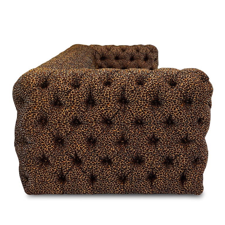 Tufted Leopard Print Sofa For Sale at 1stDibs leopard print couch