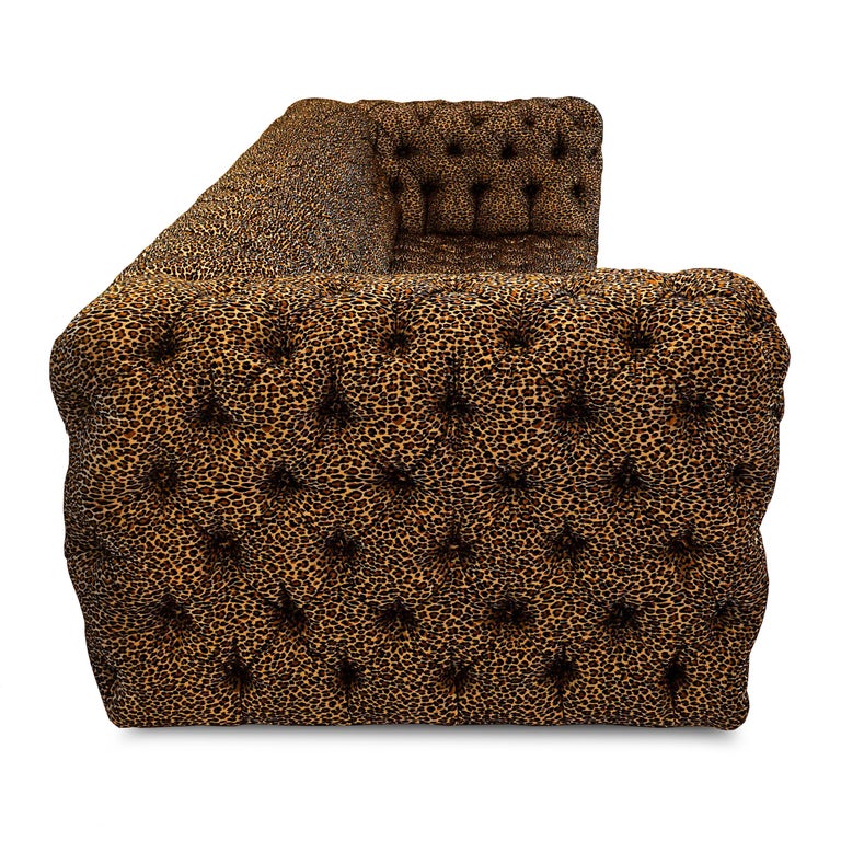 Tufted Leopard Print Sofa For Sale at 1stDibs leopard print couch