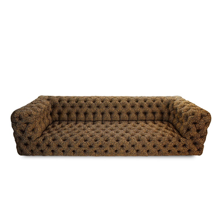 Tufted Leopard Print Sofa For Sale at 1stDibs leopard print couch