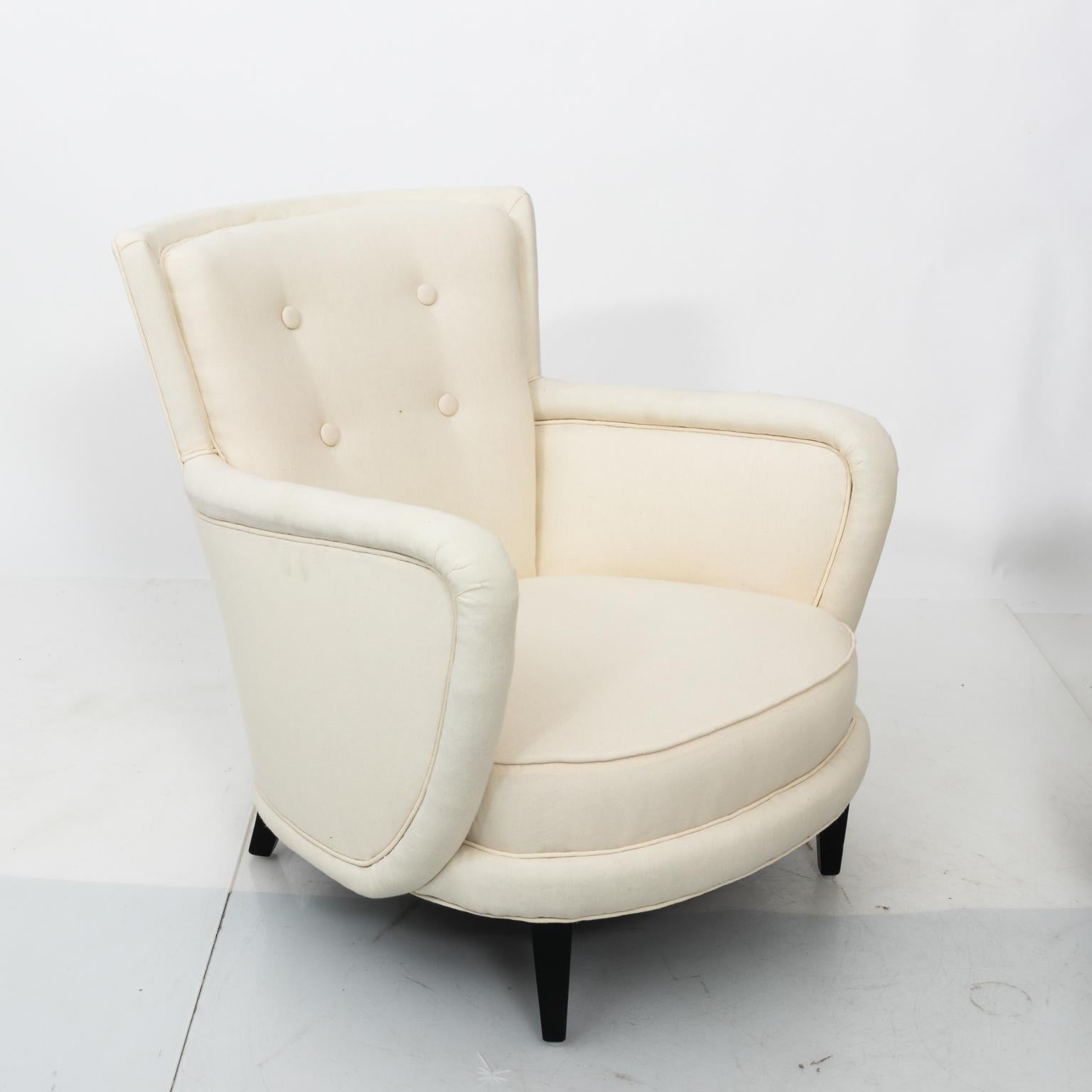 Tufted Mid-Century Modern Club Chairs 6