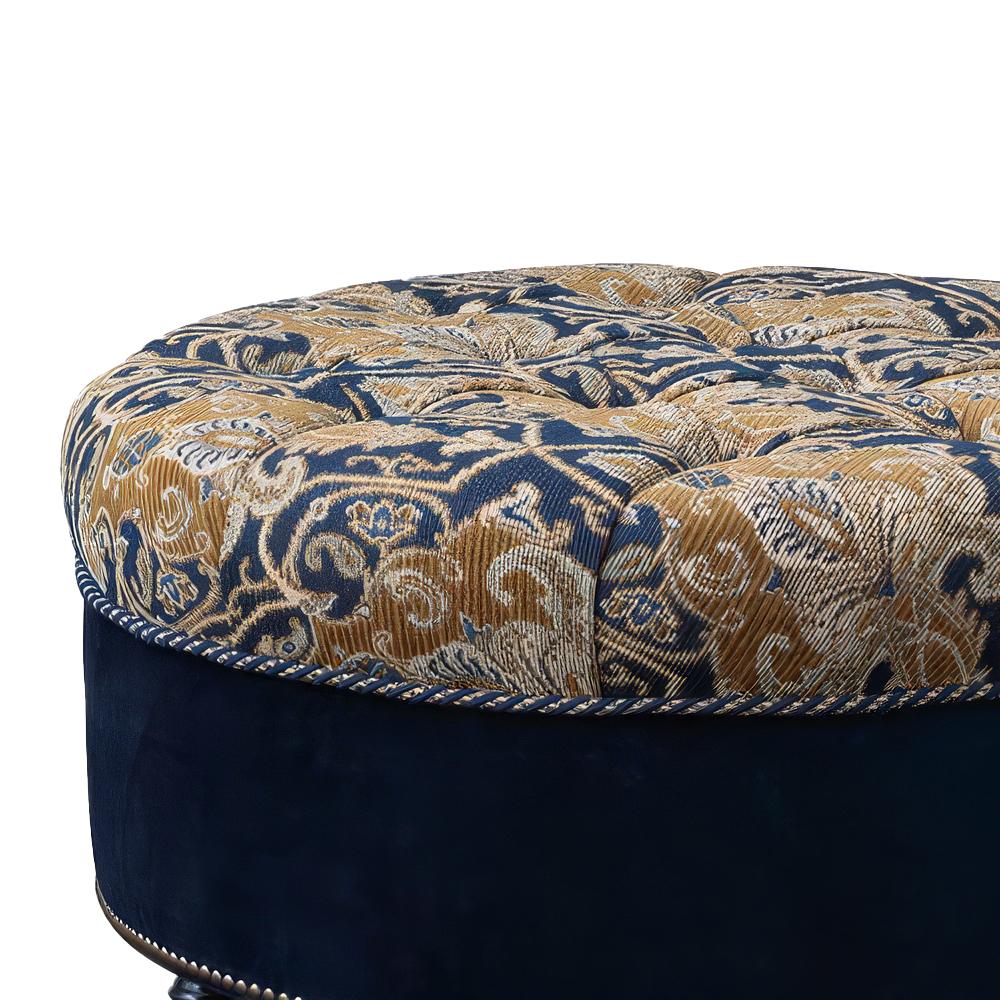 Classique américain Pouf rond touffeté en vente