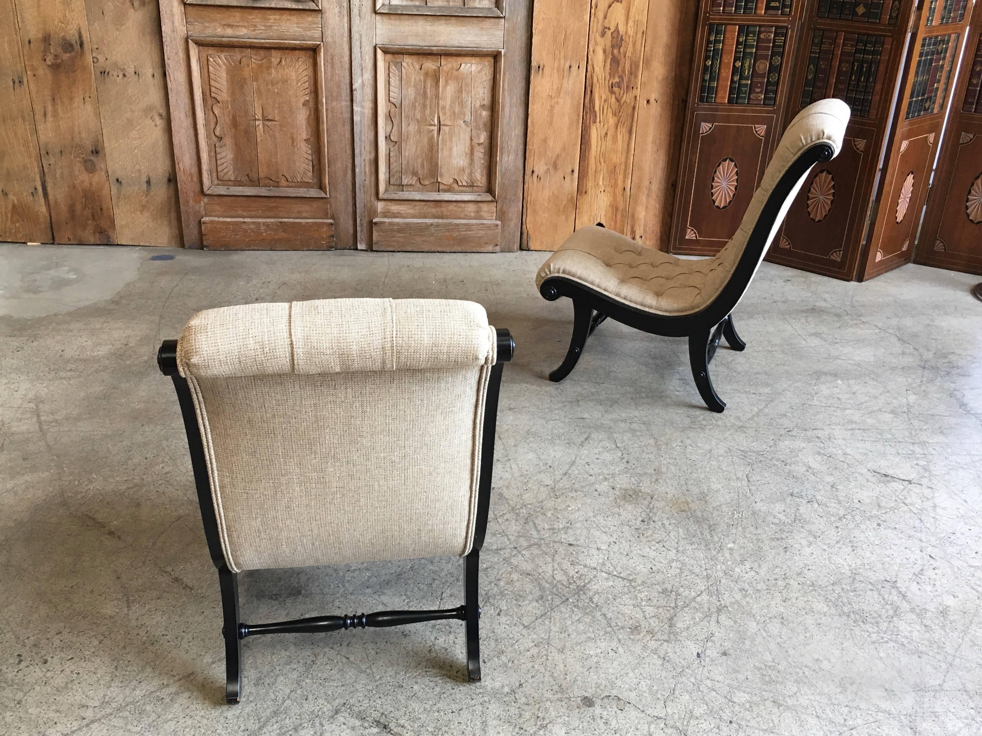 Tufted Slipper Chairs 2