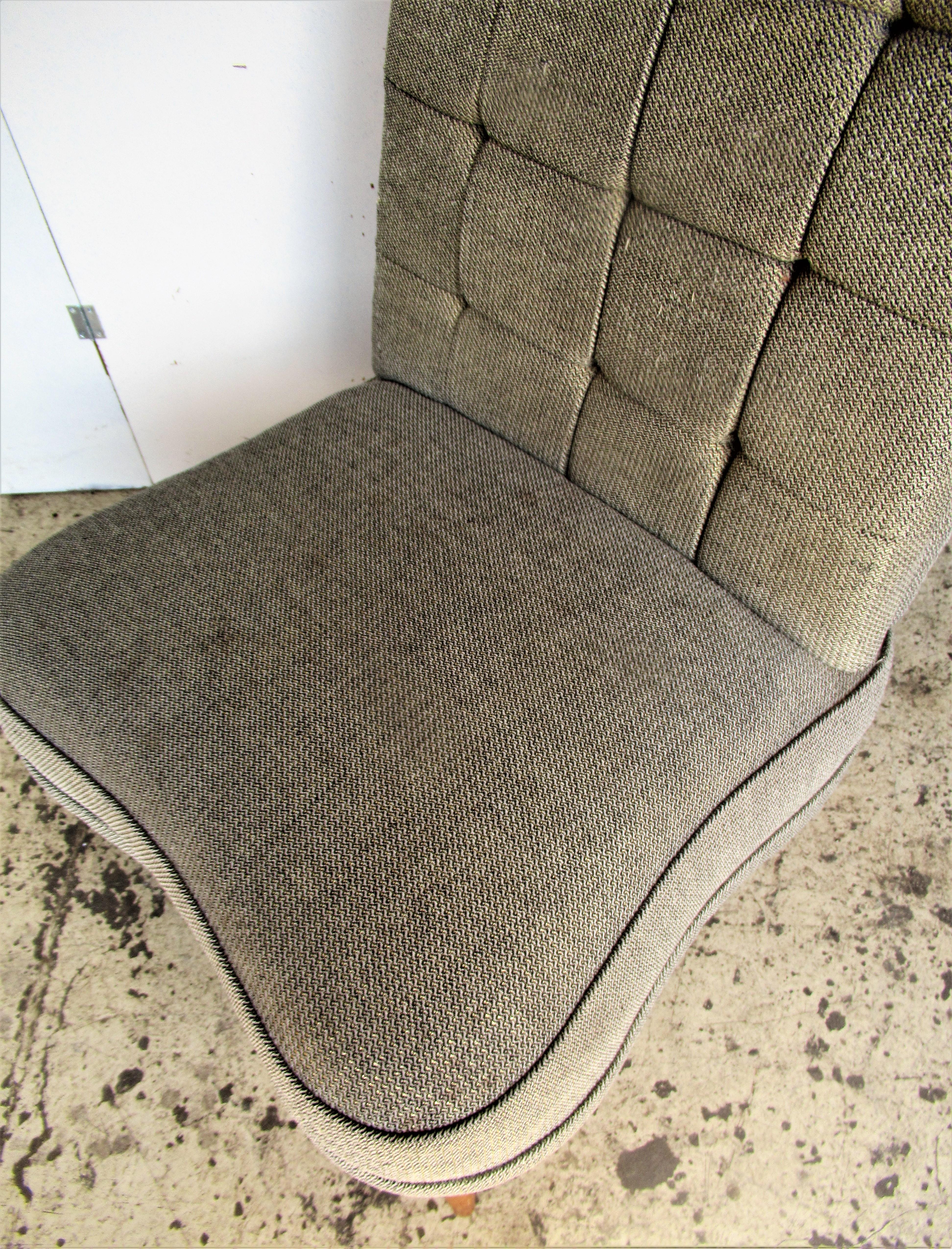 Tufted Slipper Lounge Chair in the Style of Billy Haines 2