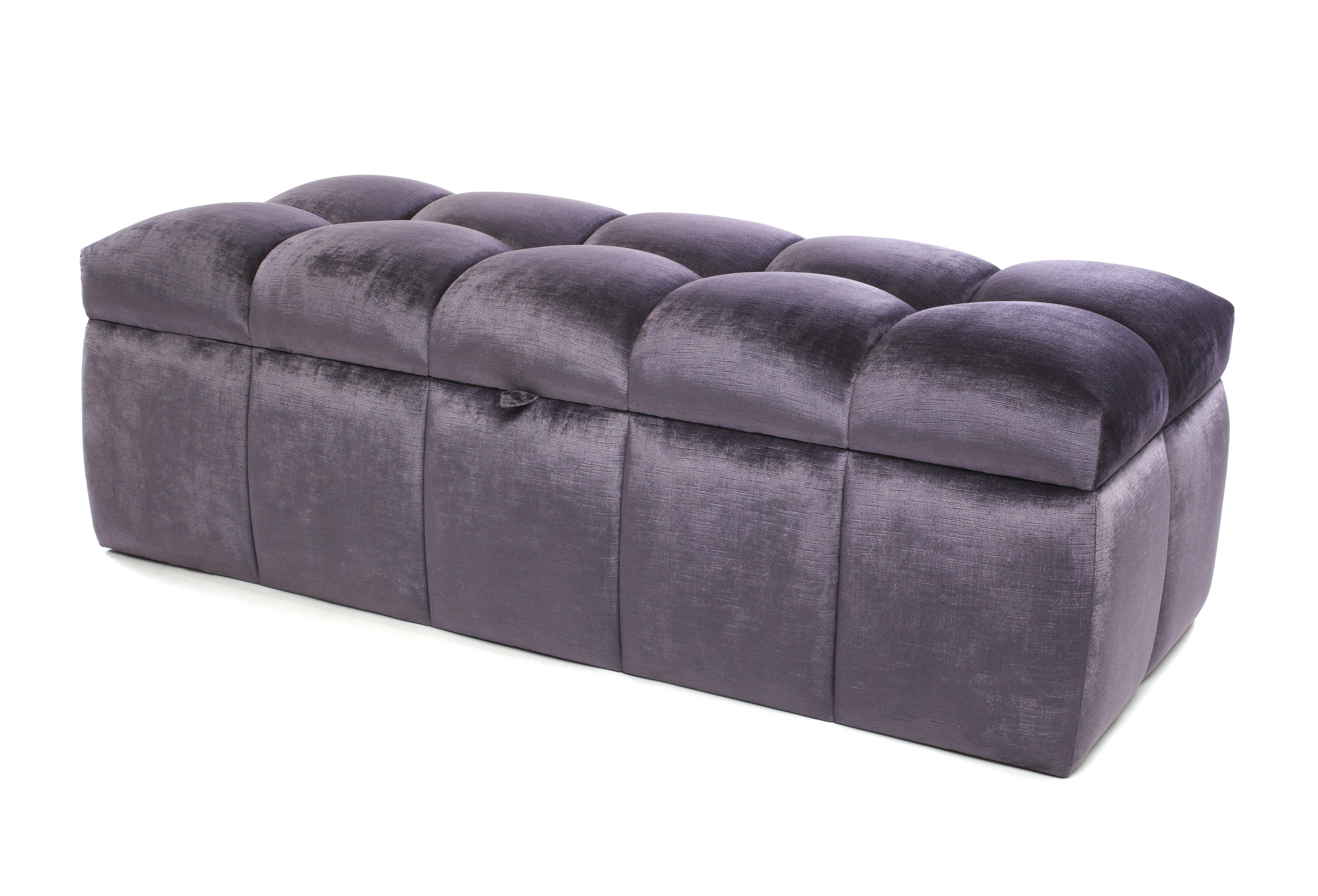 This hand-tufted ottoman beautifully shapes any space. Its numerous delicate curves surround a classic form that is sizable enough to be appreciated by one or more people at a time. The comfortable crown of each tuft is fun and flirty, and begs to