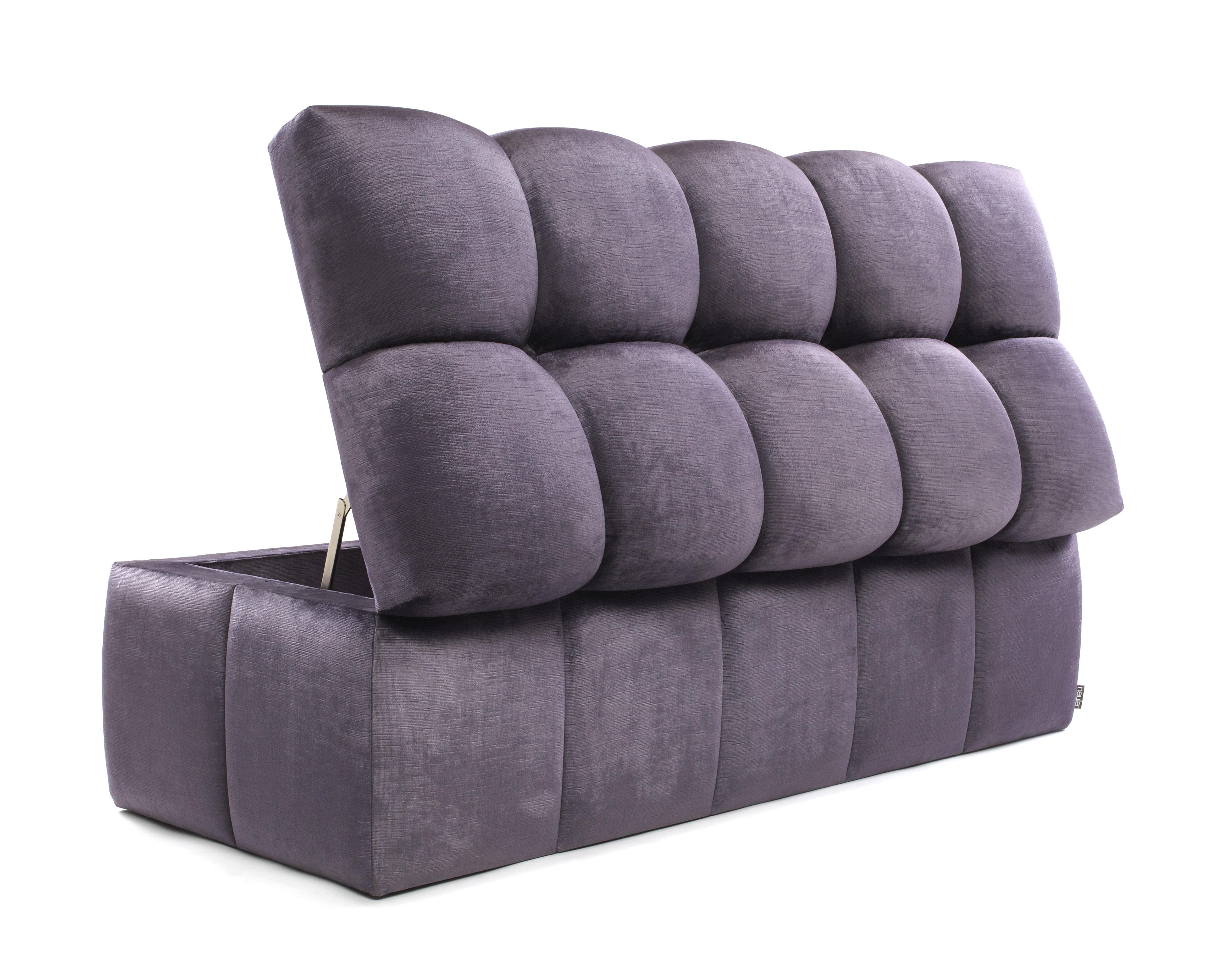 American Tufted Storage Ottoman For Sale