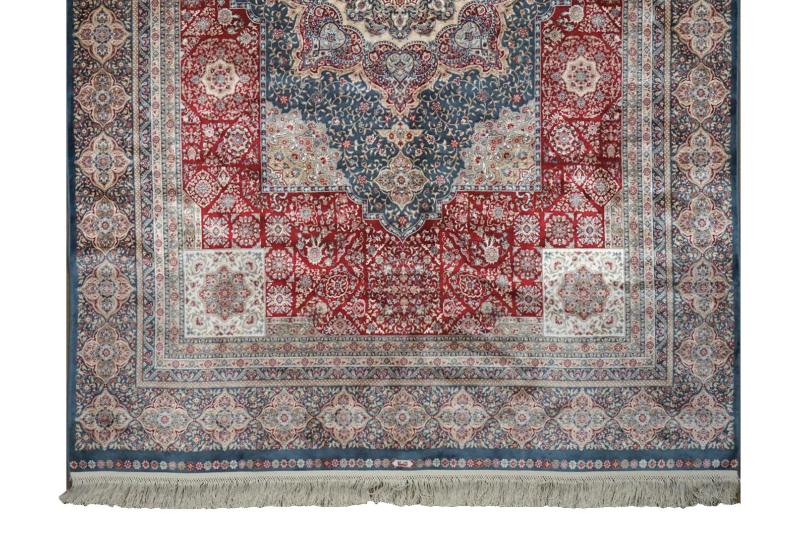 Tufted Tabriz Pure Silk, 1000 KPSI In New Condition For Sale In Laguna Hills, CA