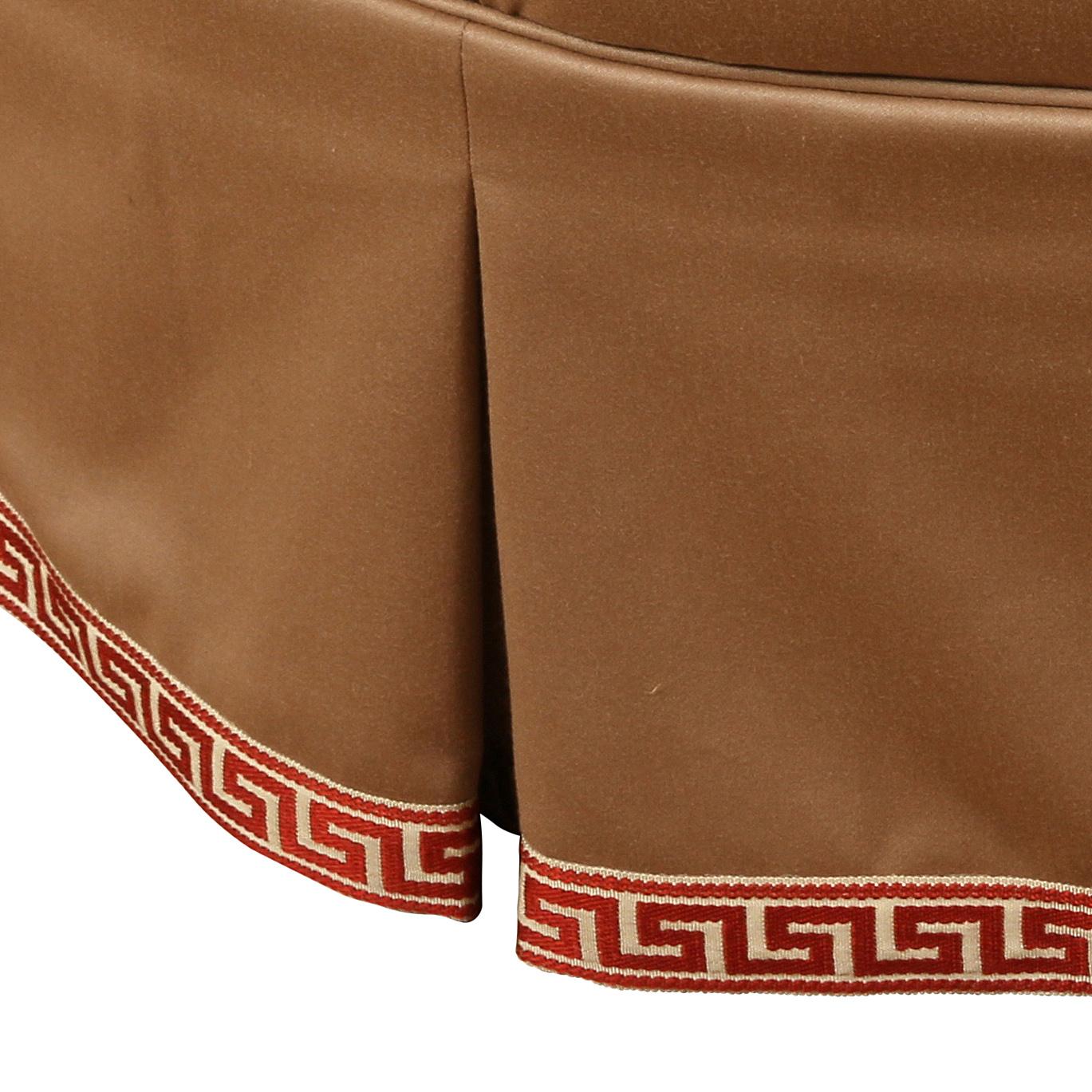 Contemporary Tufted Upholstered Ottoman For Sale
