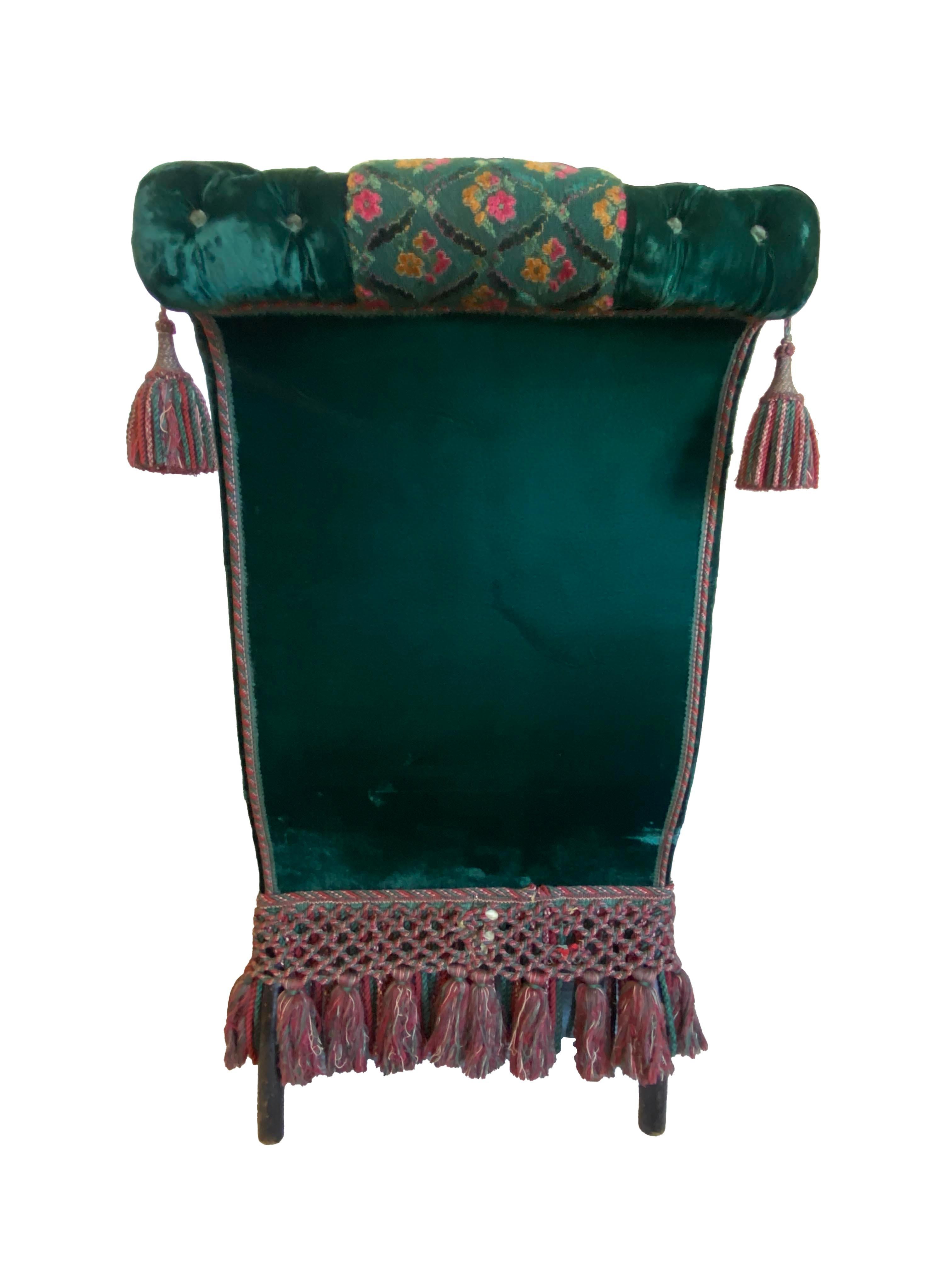 Chauffeuse en velours touffeté - Collection Ann & Gordon Getty en vente 5