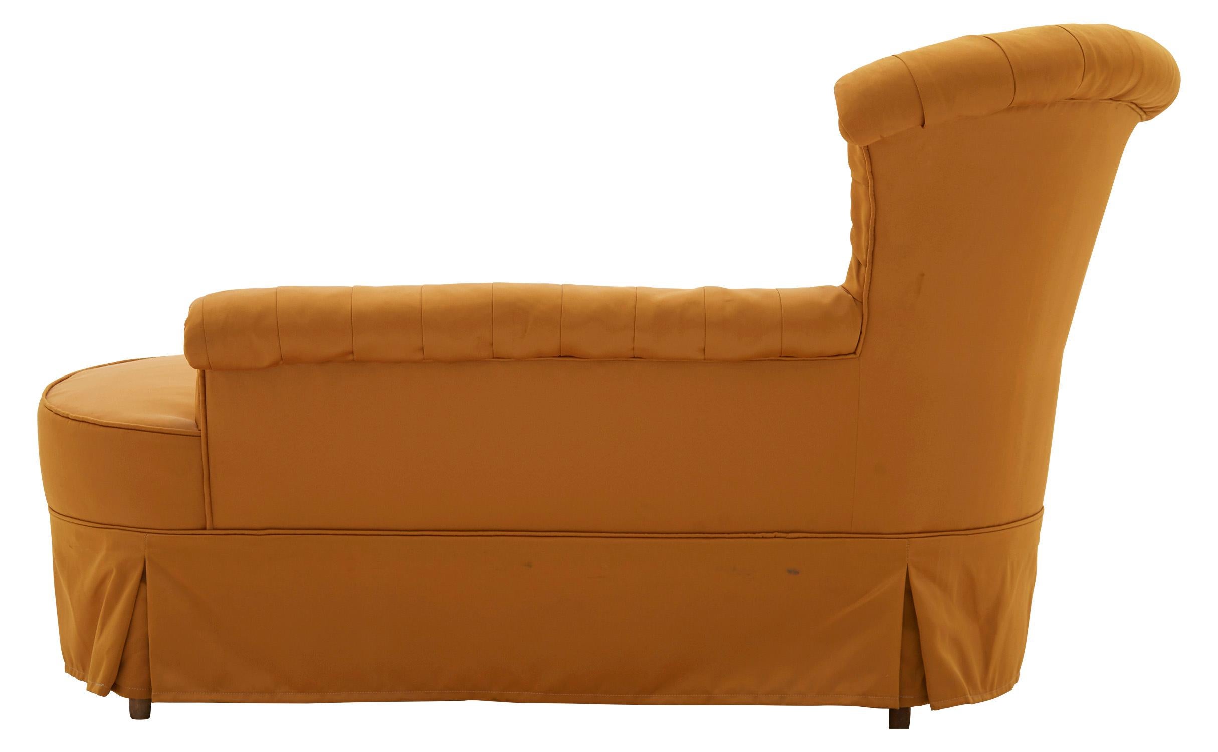 Spanish Tufted Yellow Chaise Lounge