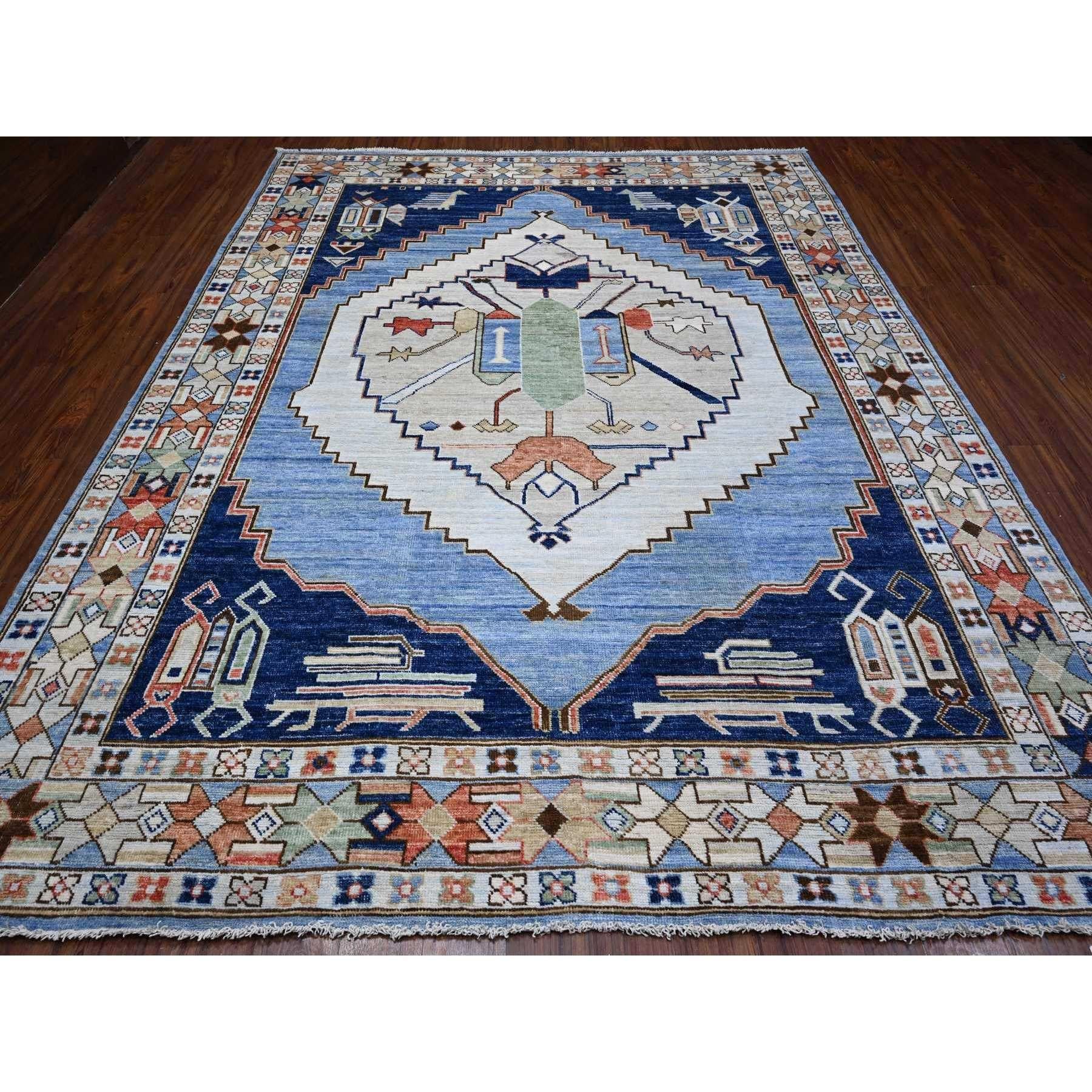 This is a truly genuine one-of-a-kind Anatolian Village Inspired, Hand Knotted, Pure Wool, Oriental Rug. It has been Knotted for months and months in the centuries-old weaving craftsmanship techniques by expert artisans.
Primary materials:
