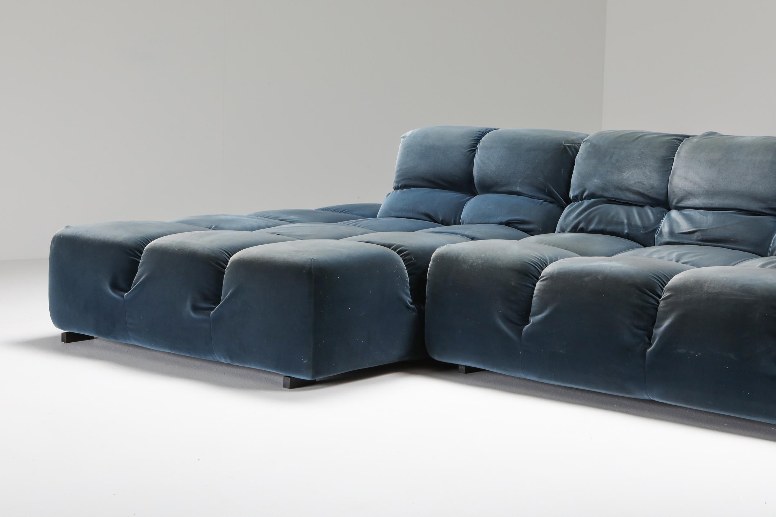 Velvet Tufty-Time Sectional Couch by Patricia Urquiola