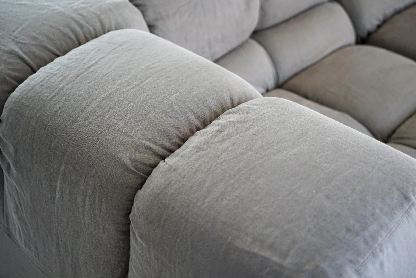 Tufty Time Sofa in Greige Linen by Patricia Urquiola for B&B Italia, Signed 2015 4