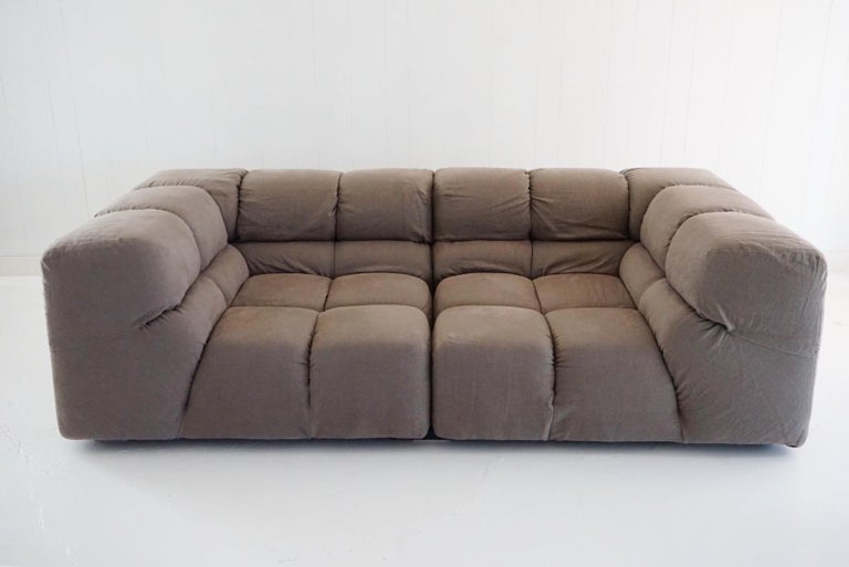 Tufty Time Sofa in Greige Linen by Patricia Urquiola for B&B Italia