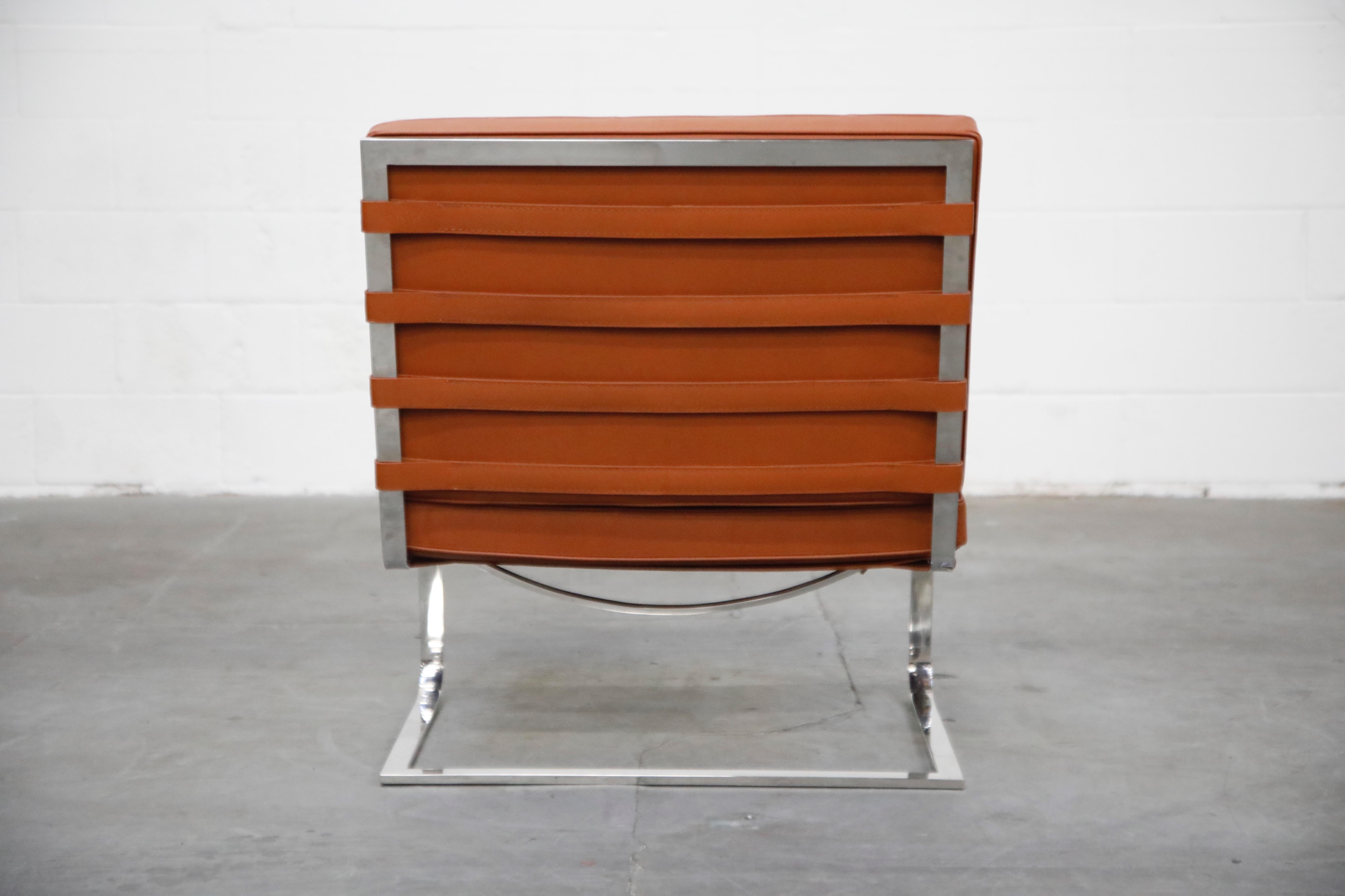 American Tugendhat Lounge Chair by Mies van der Rohe for Knoll Associates, 1960s, Signed