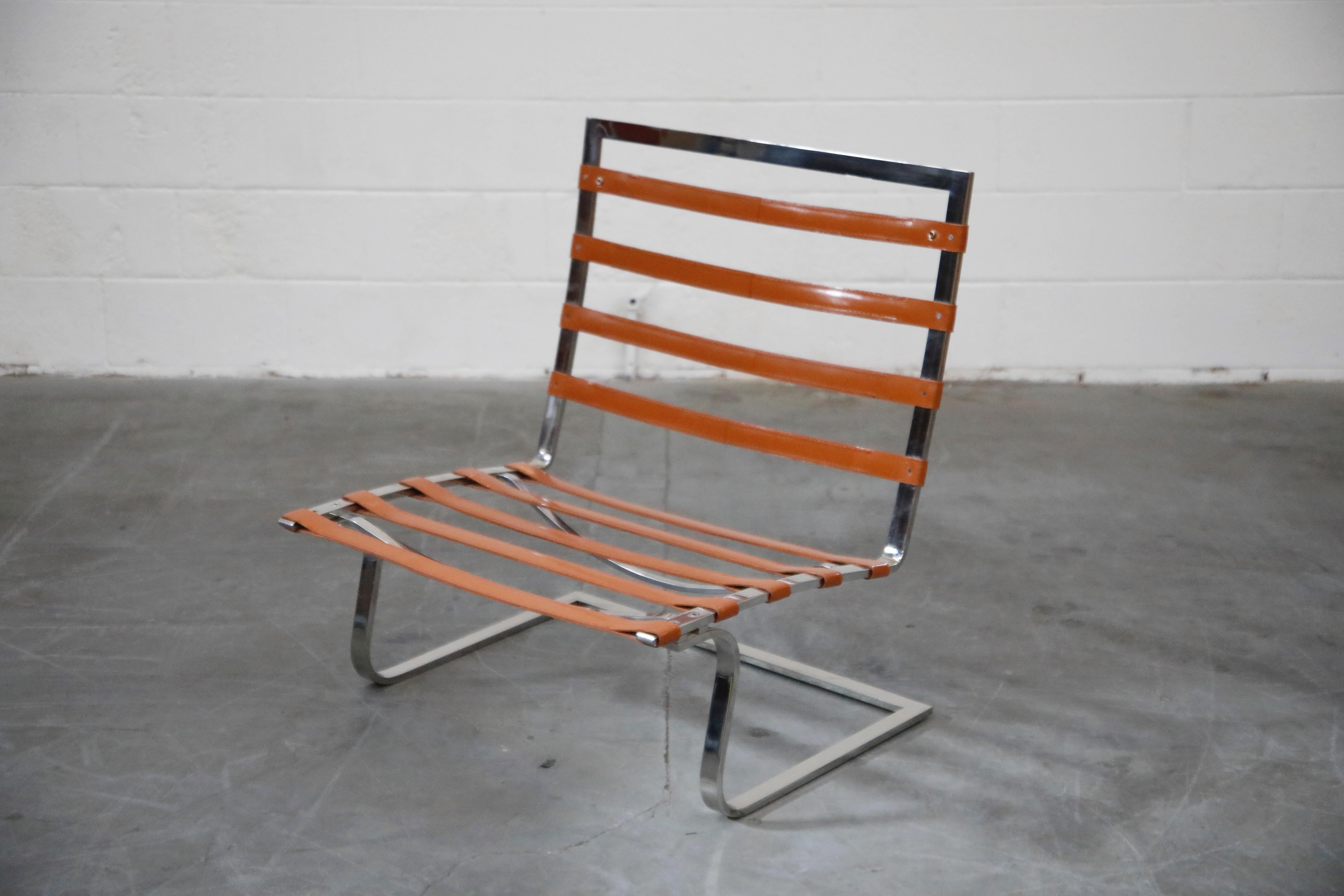 Mid-20th Century Tugendhat Lounge Chair by Mies van der Rohe for Knoll Associates, 1960s, Signed