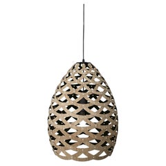 Tui Small Pendant Lamp in 1 Side Painted Bamboo Plywood by David Trubridge