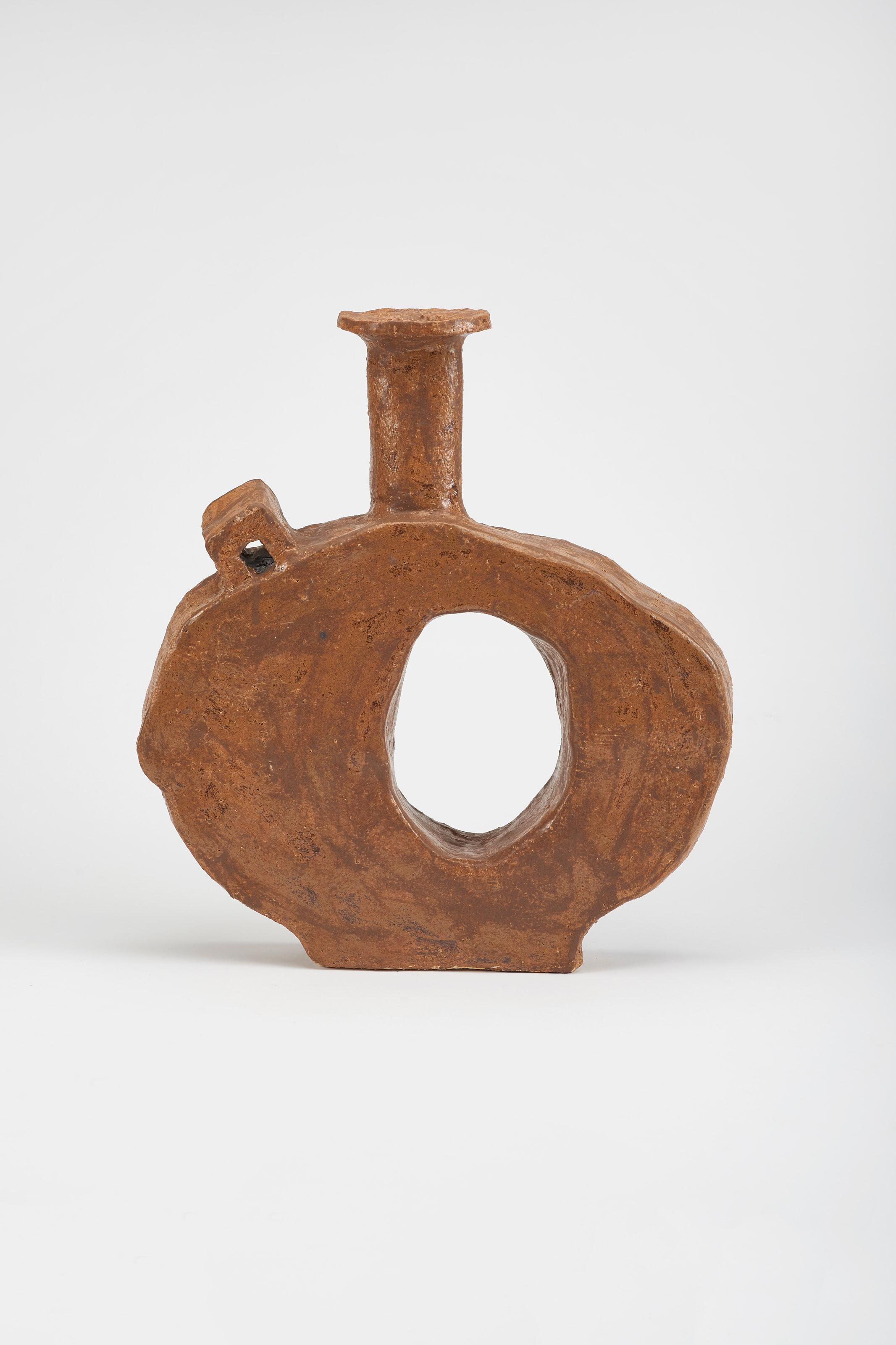 Tuja Big Vase by Willem Van Hooff.
Dimensions: W 48 x D 10 x H 50 cm (Dimensions may vary as pieces are hand-made and might present slight variations in sizes)
Material: Glazed Ceramics.

Core is a serie of vessels. Inspired by prehistoric african