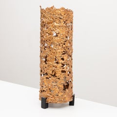 Tukiainen Aimo Ossi Kalevi Table Lamp Copper Finland  1970 Post Modern Brutalist