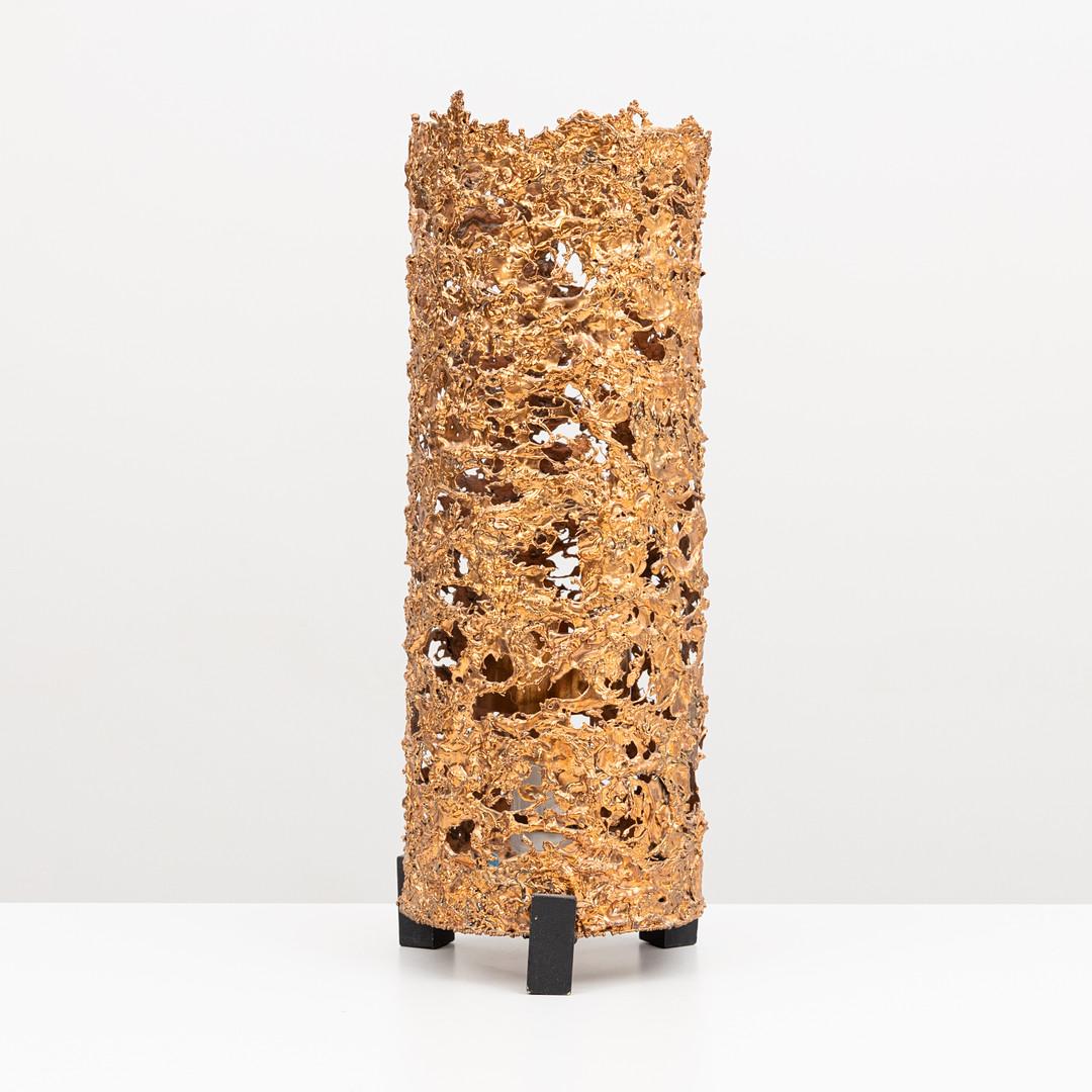 Post-Modern Tukiainen Aimo Ossi Kalevi Table Lamp Copper Finland  1970 Post Modern Brutalist For Sale