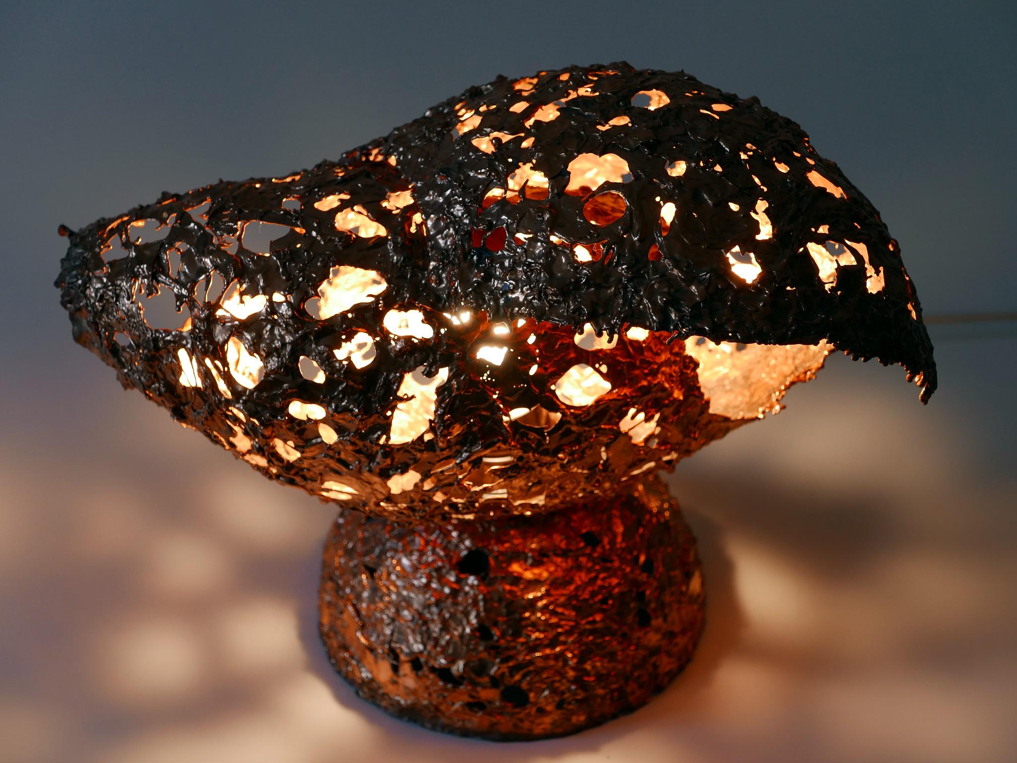 Finnish Tukiainen Aimo Ossi Kalevi Table Lamp Sea Shell for Oy Moonlight Finnland 1970s For Sale