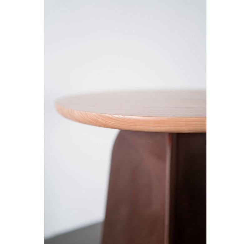 This entry table is custom made in Los Angeles. The solid wood boards are cut to size and joined. The welded steel base is given a hand applied patina and sealed.

Ash + Steel
Hardwax Oil + Patina + Poly Finish

For all furniture, protection from