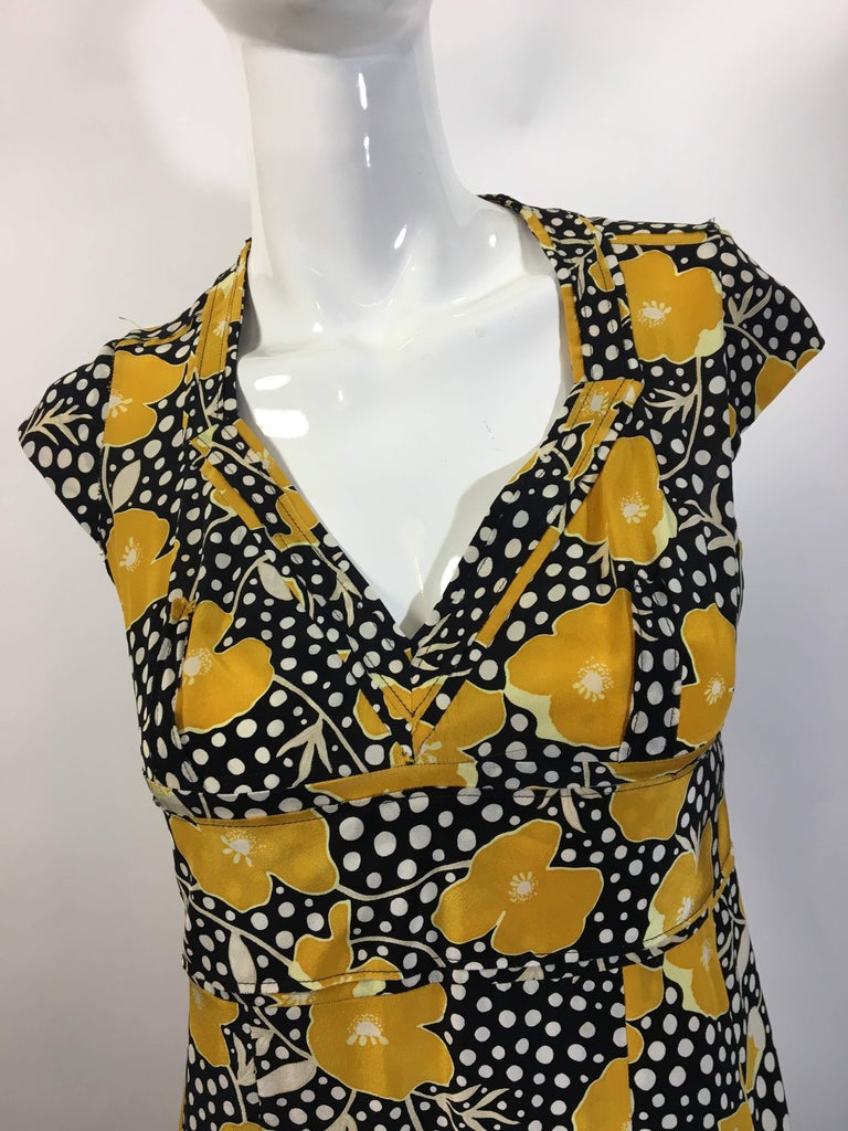 Tuleh Cap Sleeve Empire Waist Dress at 1stDibs black and white empire waist dress