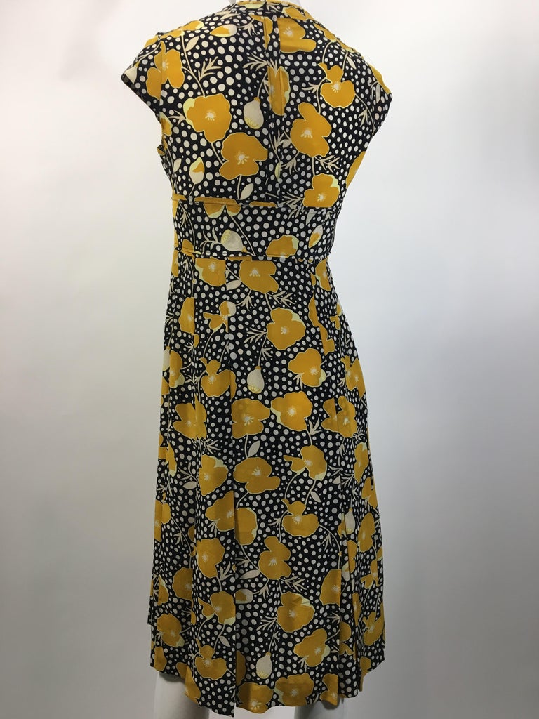 Tuleh Cap Sleeve Empire Waist Dress at 1stDibs black and white empire waist dress