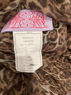 Tuleh Frühling 2005 Transparentes Leopardenmuster Seidenchiffon Maxikleid oder Dusterweste