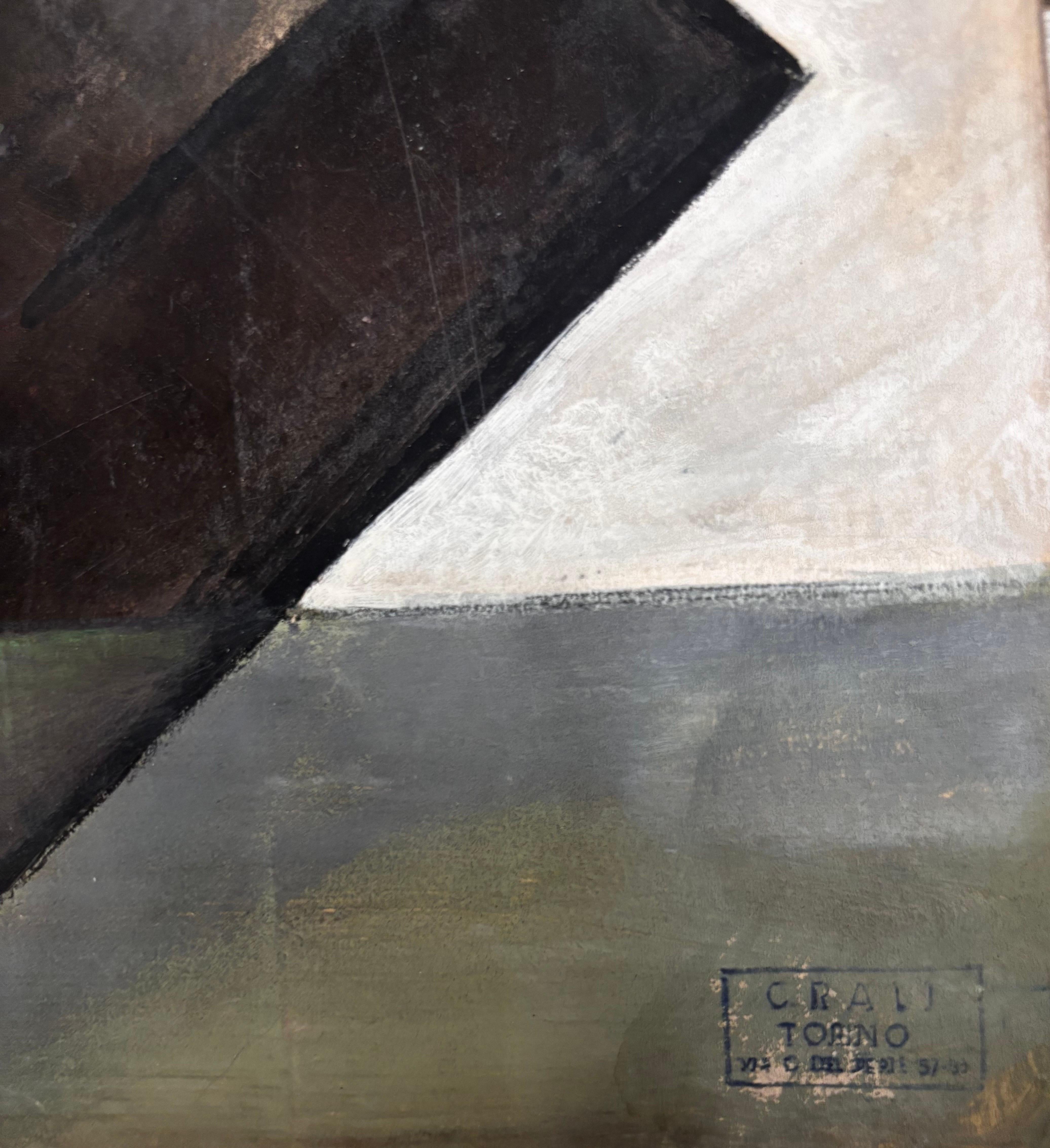 Studio per l'opera - Le forze della curva- auto in corsa cm. 71 x 36 1930 im Angebot 5