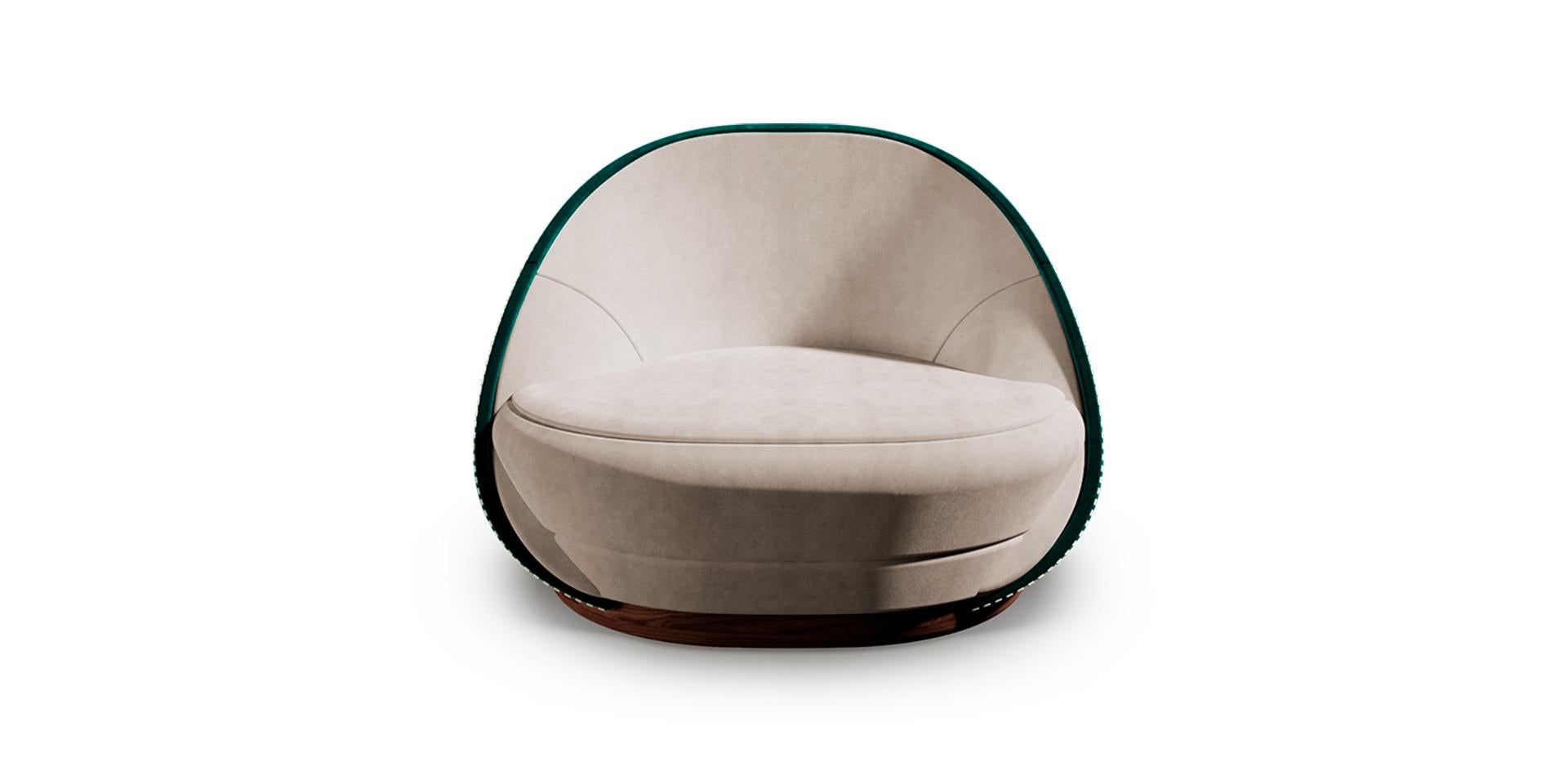 Portuguese Tulip 1 Seat Sofa by Alma De Luce For Sale