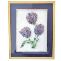 Tulpe Amethyst Turmalin Iolith Edelstein Raue Wandmalerei