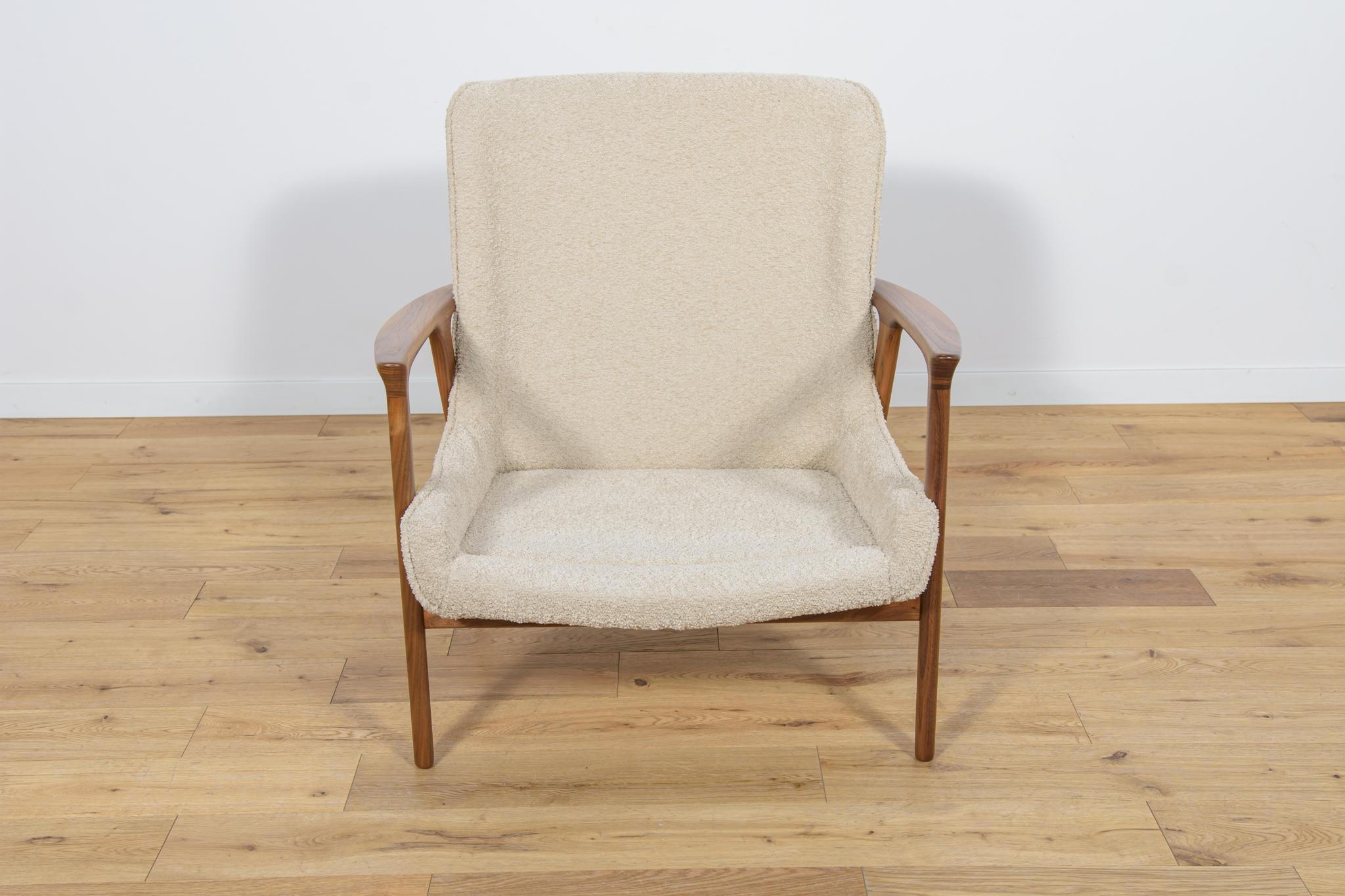 Fabric Tulip Armchair by Inge Andersson for Bröderna Andersson, 1960 For Sale