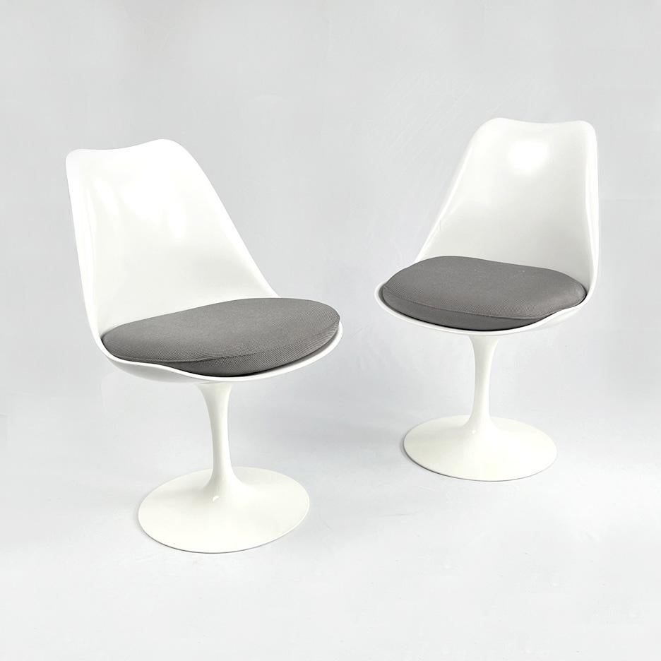 Aluminum Tulip Armless Swivel Chairs by Eero Saarinen