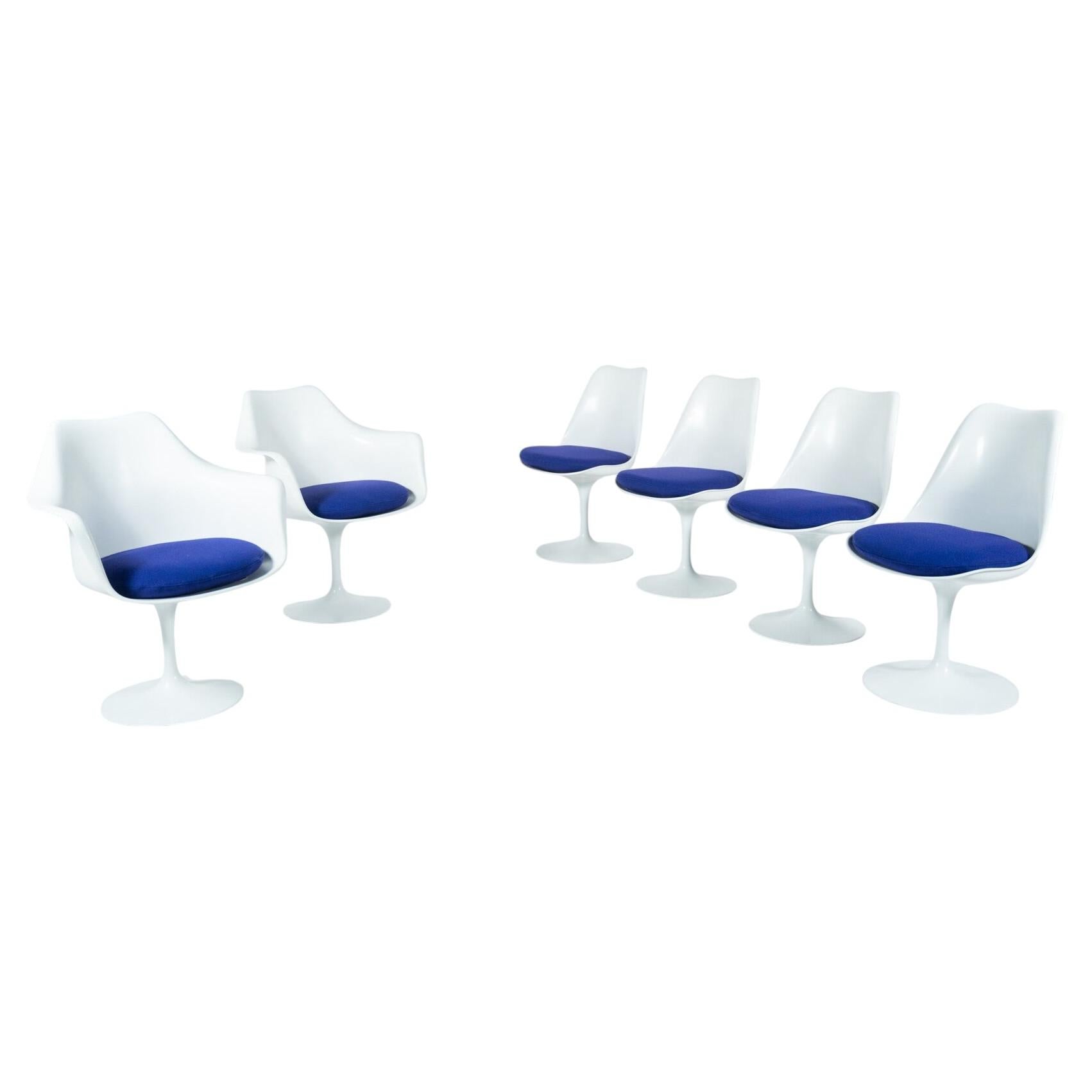 "Tulip" Chairs and Amrchairs by Eero Saarinen, Knoll Studio - New Upholstery