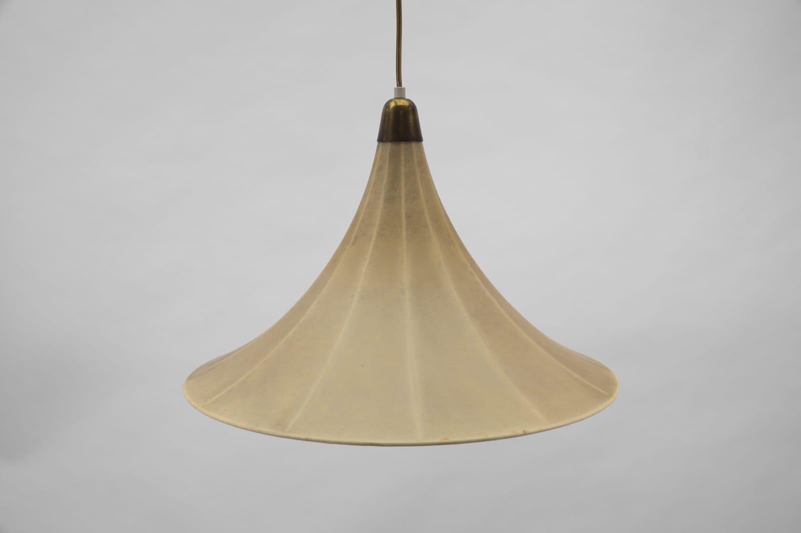 Metal Tulip Cocoon Hanging Lamp by Münchener Werkstätten, 1950s, Germany For Sale