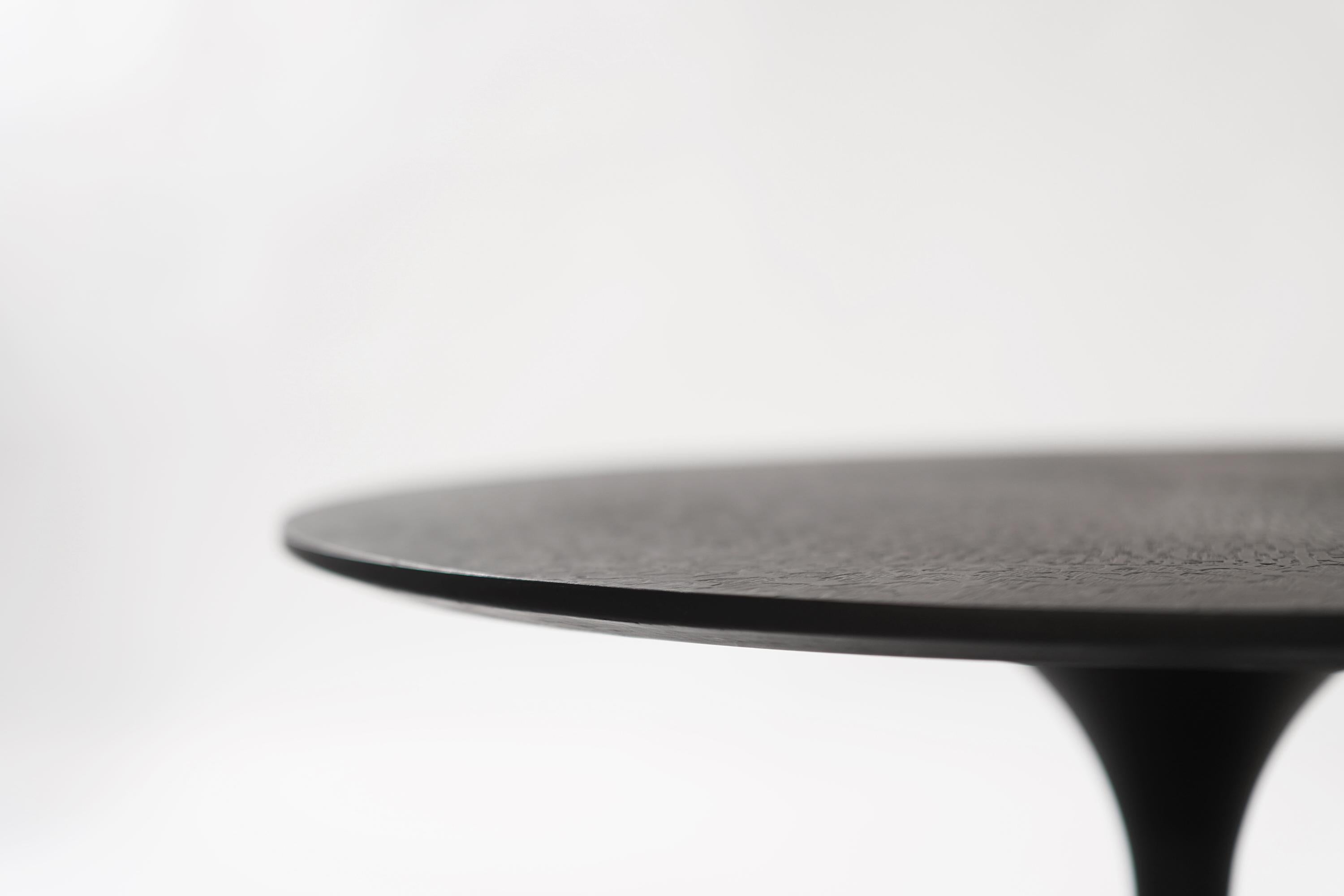 Tulip Coffee Table in Matt Black, 1950s For Sale 3